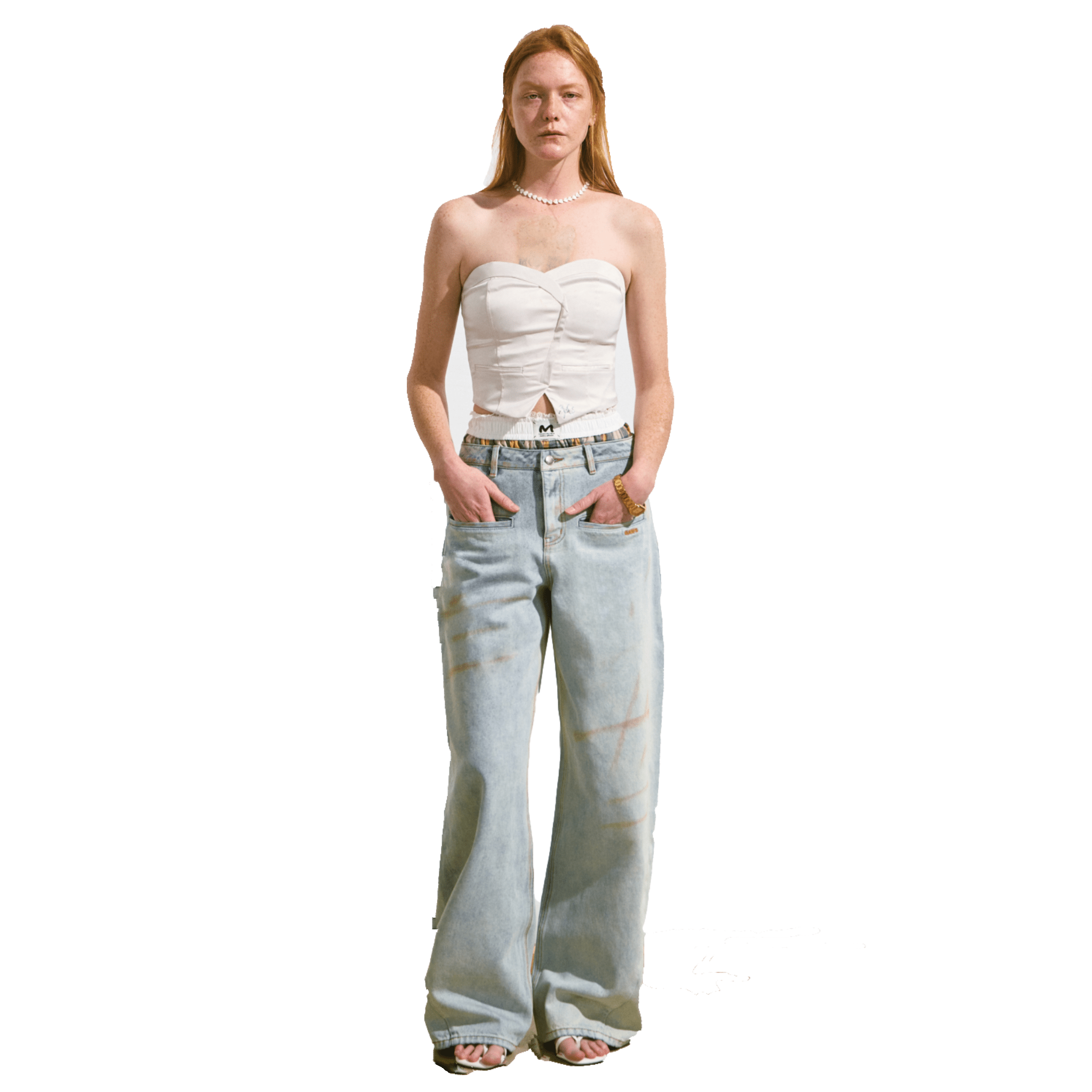 NAWS Shell Tube Top in White | MADAX