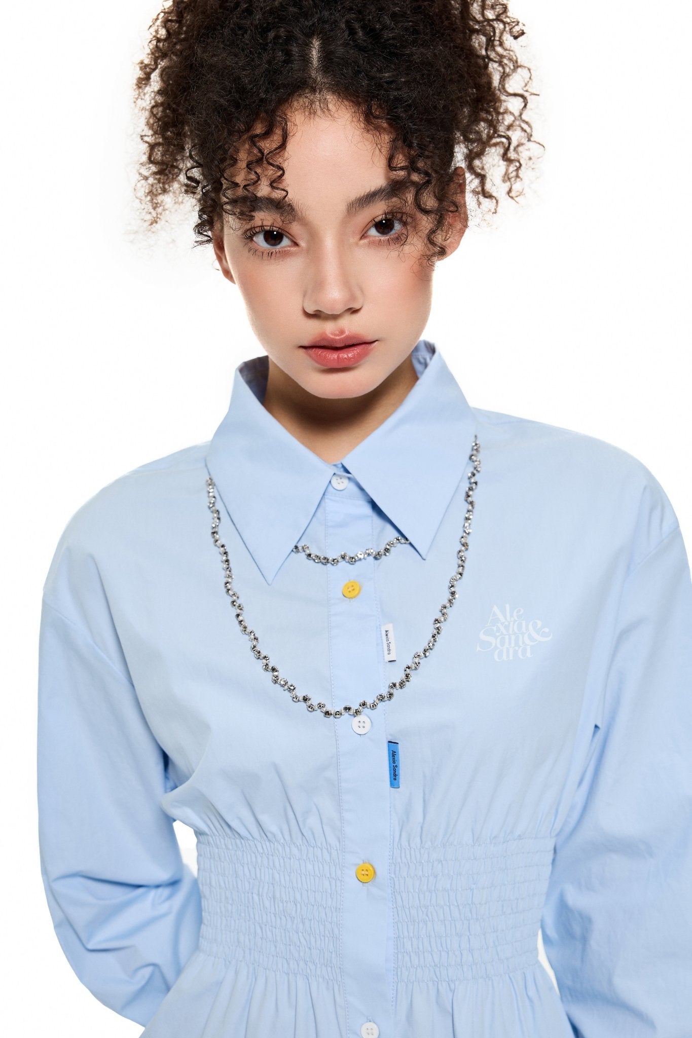 Alexia Sandra Shifted Shirt Dress in Blue | MADA IN CHINA