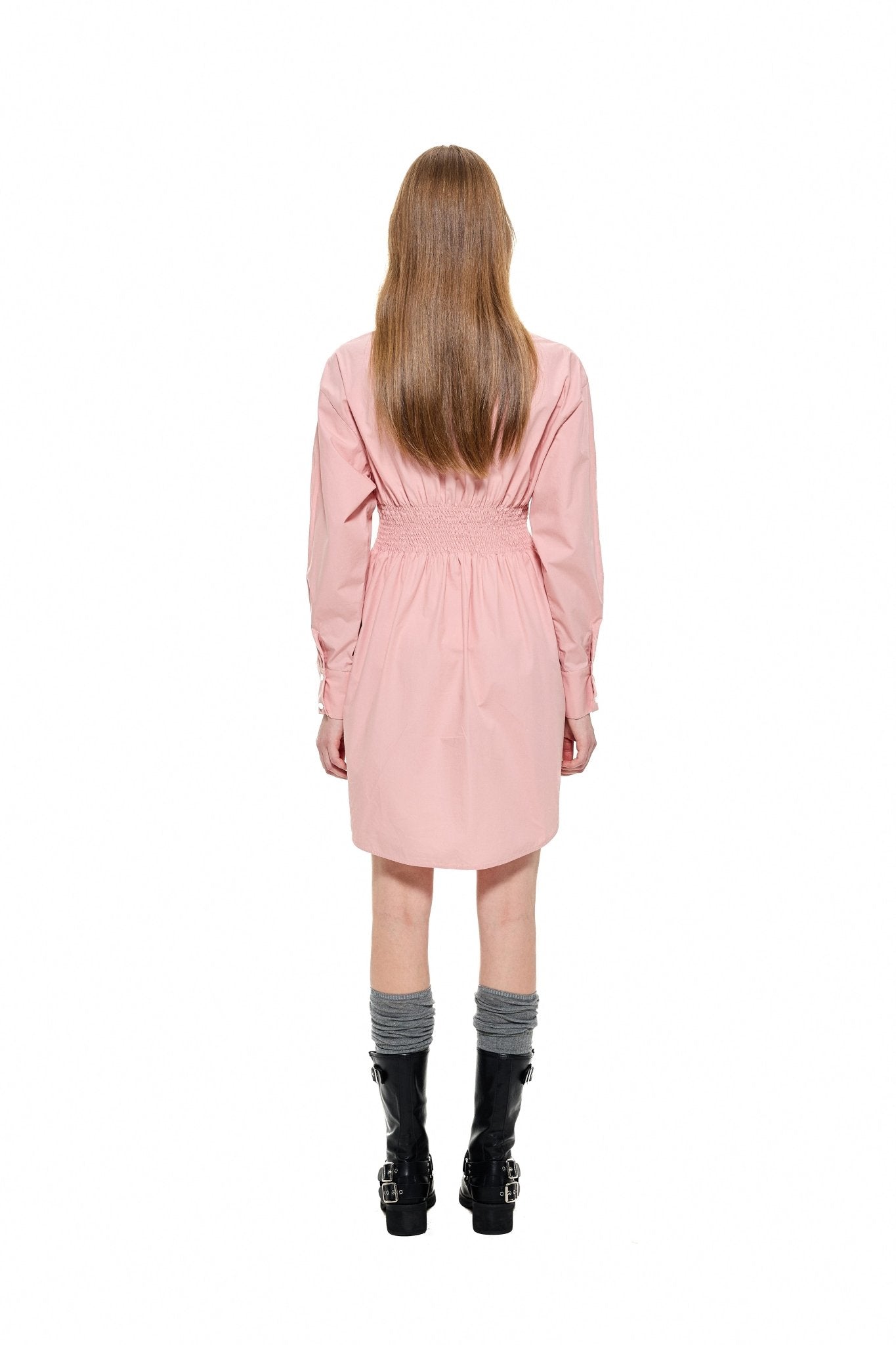 Alexia Sandra Shifted Shirt Dress in Pink | MADA IN CHINA