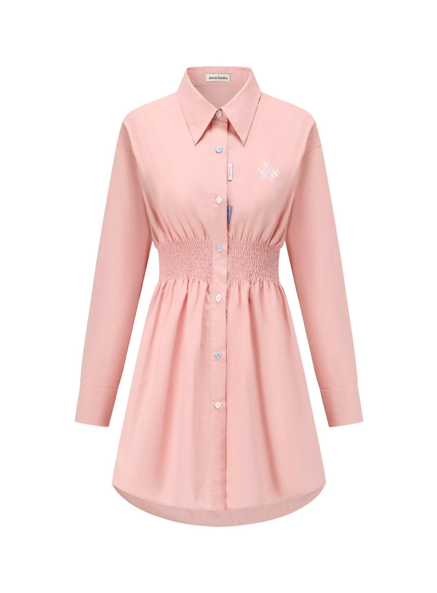 Alexia Sandra Shifted Shirt Dress in Pink | MADA IN CHINA