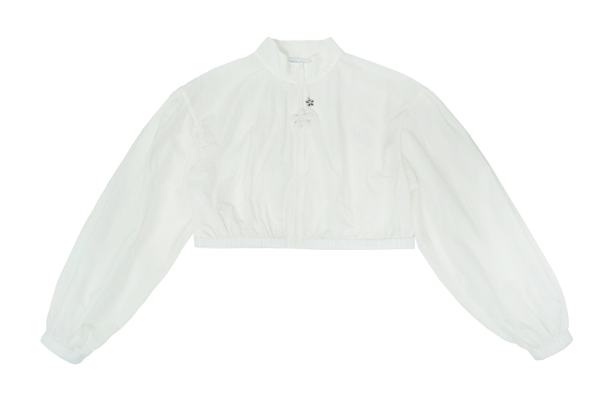 FENGYI TAN Short Elasticated Sun Protection Jacket in White | MADA IN CHINA