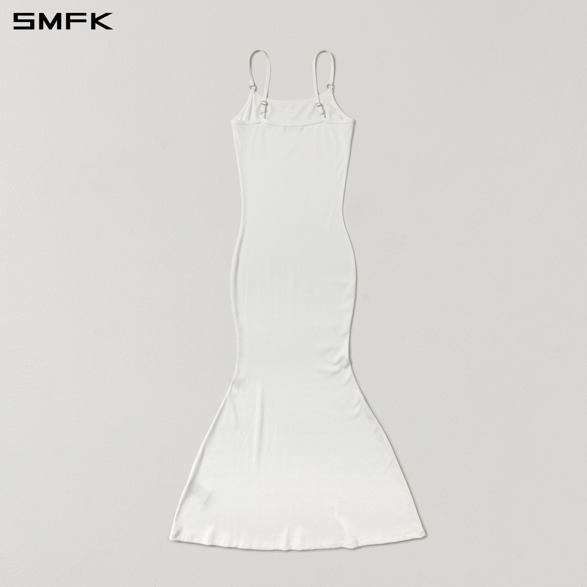 SMFK Silk Camisole Long Dress in White | MADAX