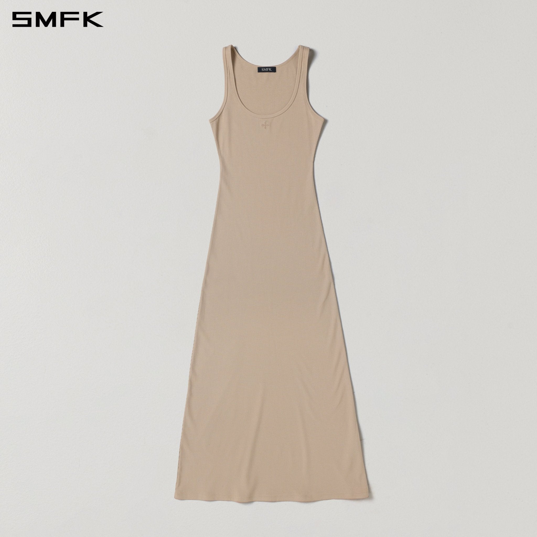 SMFK Silk Vest Long Dress in Skin Tone | MADAX