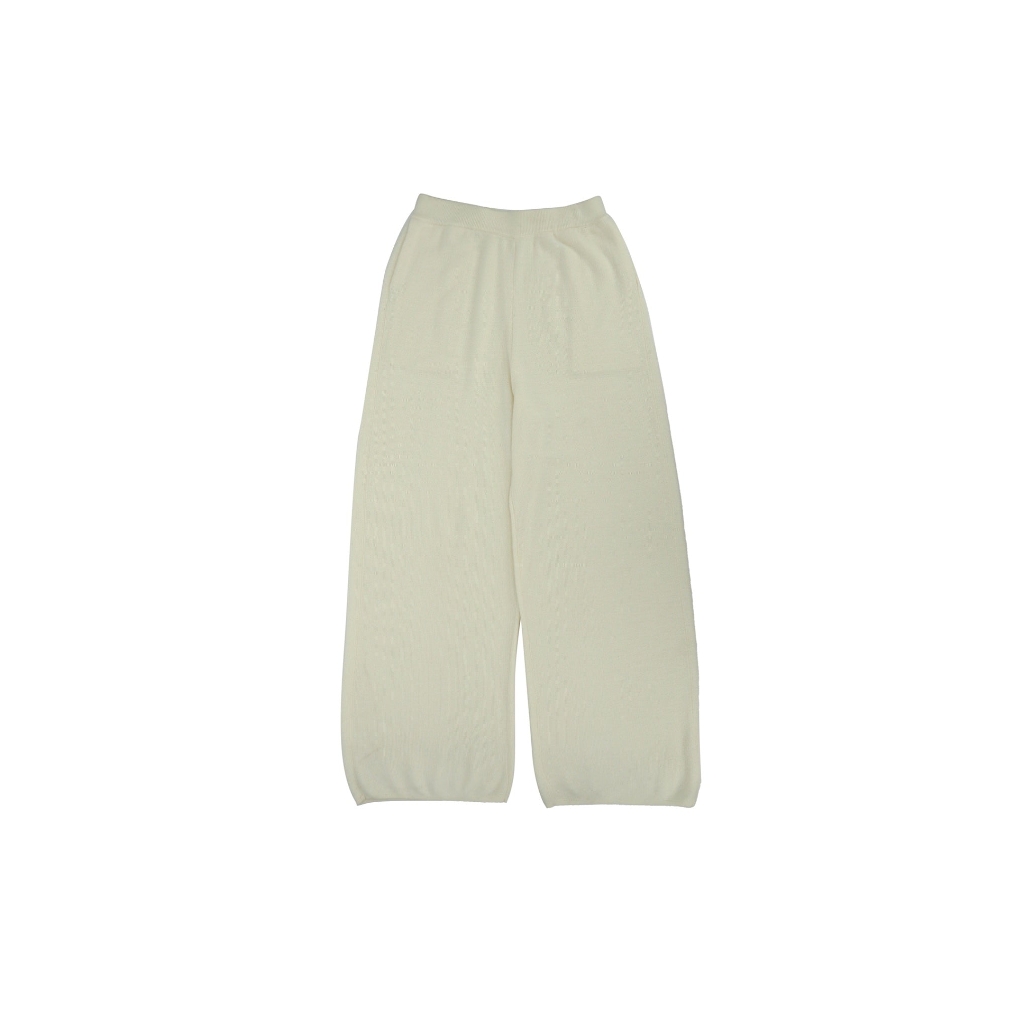 ilEWUOY Silk Wool Wide-leg Pants in White | MADA IN CHINA