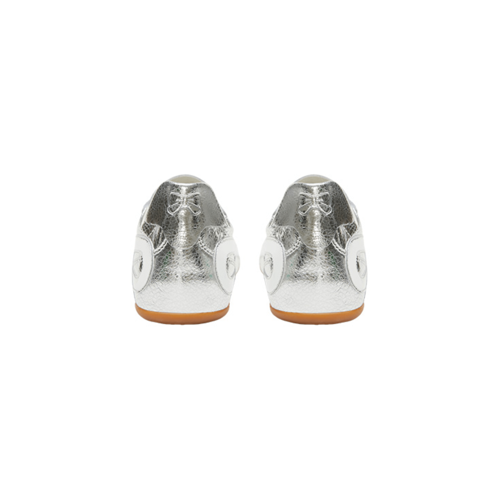 SMILEREPUBLIC Silver Bow Side Label Low - top Square - toe Military Training Shoes | MADAX