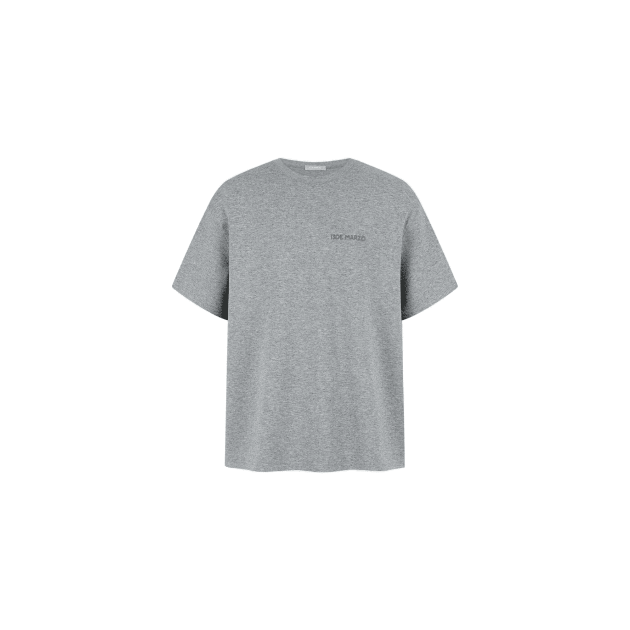 13DE MARZO Silver Imitation Diamond Print Bear T-Shirt in Grey | MADAX
