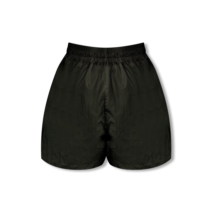 NOT FOR US Silver Logo Drawstring Pocket Shorts in Black | MADAX