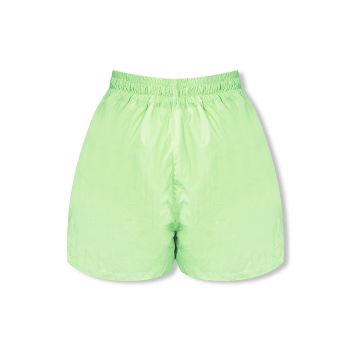 NOT FOR US Silver Logo Drawstring Pocket Shorts in Green | MADAX