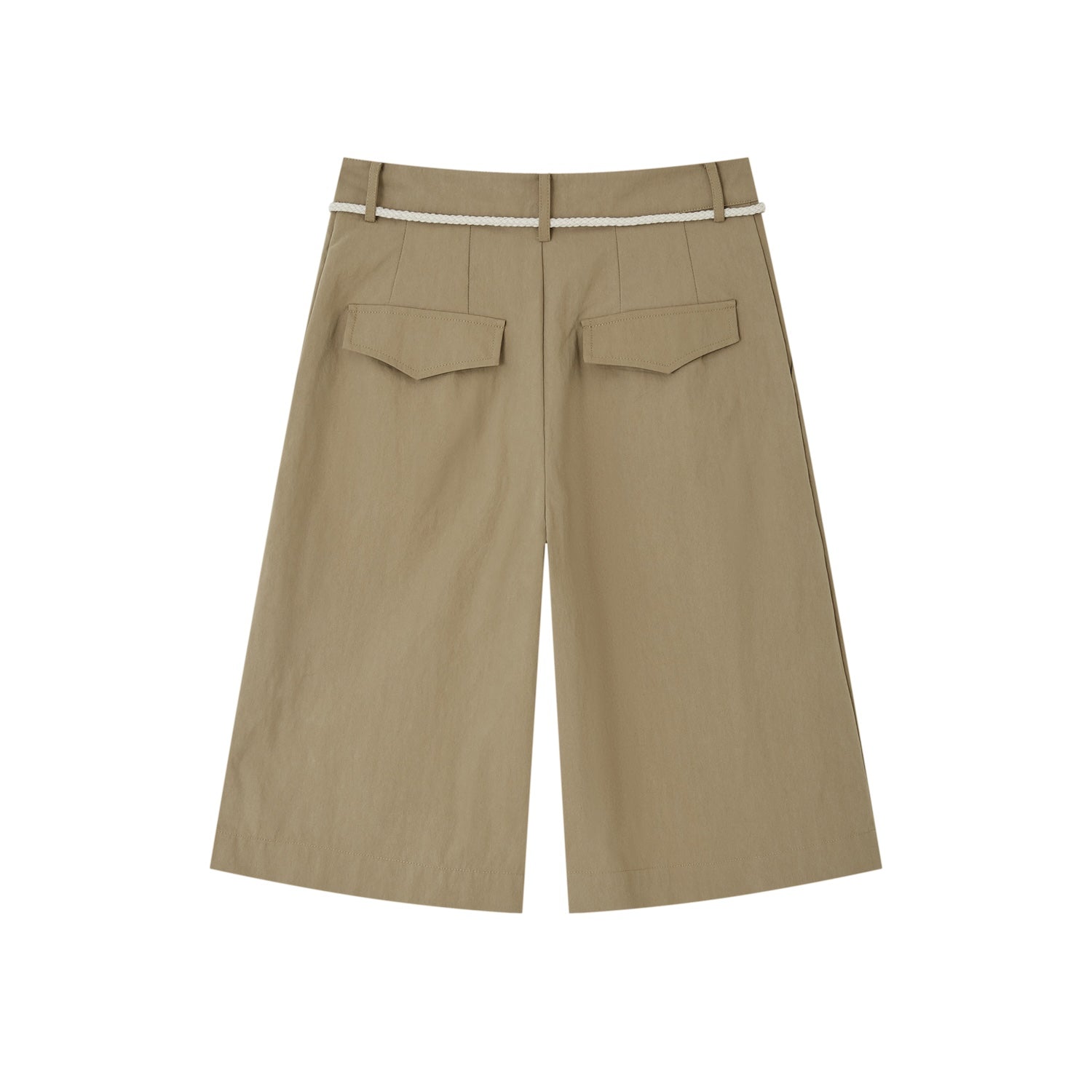 SOMESOWE Simple Pleated Casual Pants In Khaki | MADAX