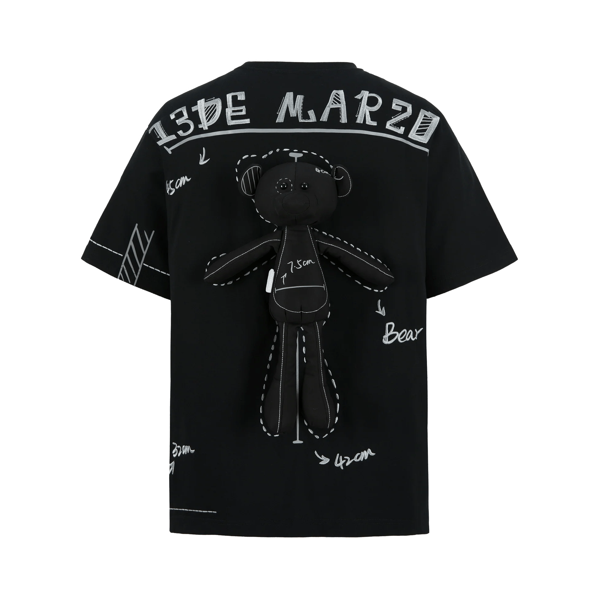 13DE MARZO Sketch Line T - shirt Black | MADA IN CHINA