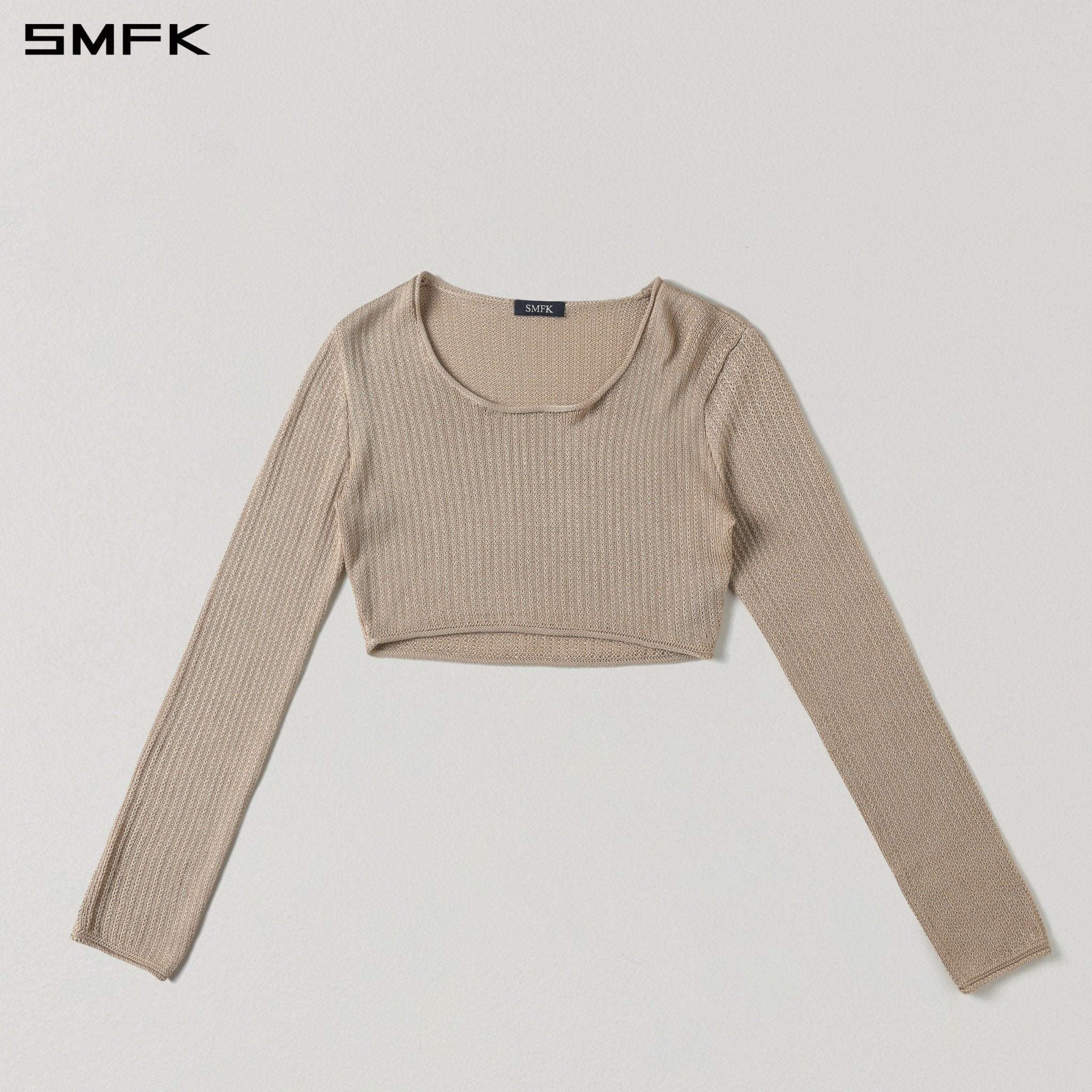 SMFK Skin Tone Cropped Knit Top | MADAX
