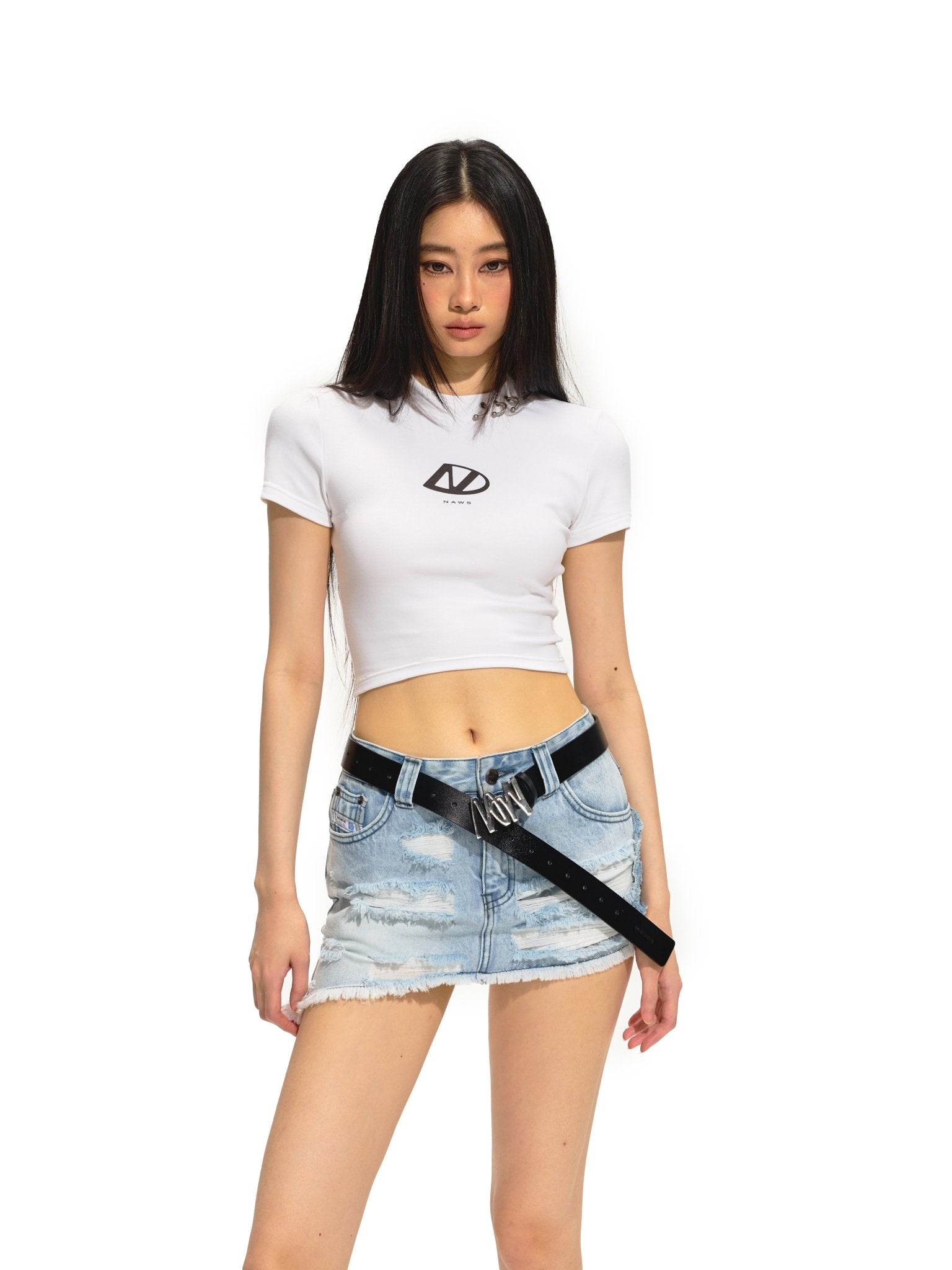 NAWS Skinny Cuddle Tee White | MADA IN CHINA