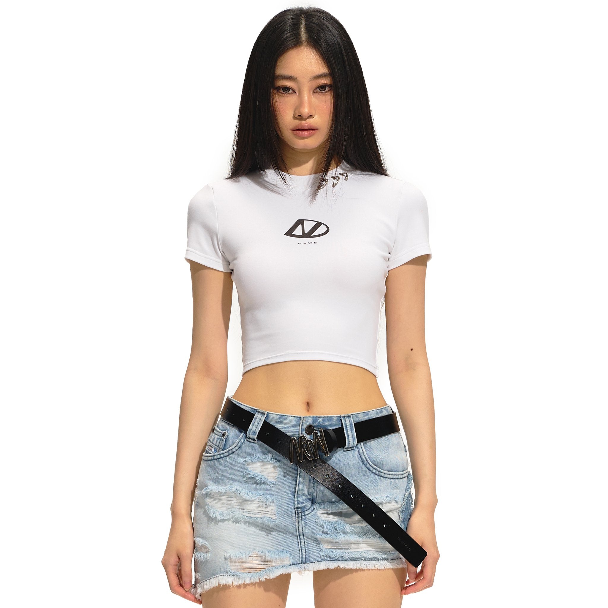 NAWS Skinny Cuddle Tee White | MADA IN CHINA