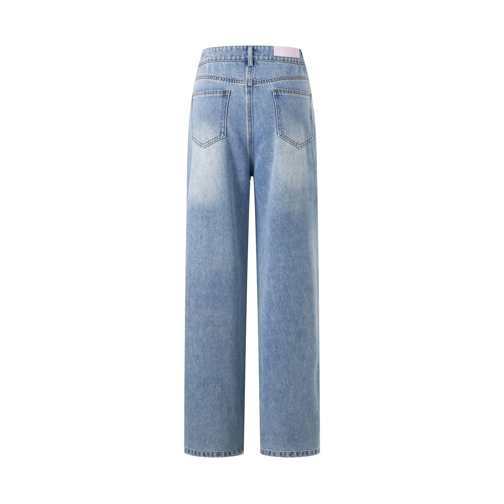 THREE QUARTERS Slant Lapel Patchwork Lace Jeans | MADA IN CHINA