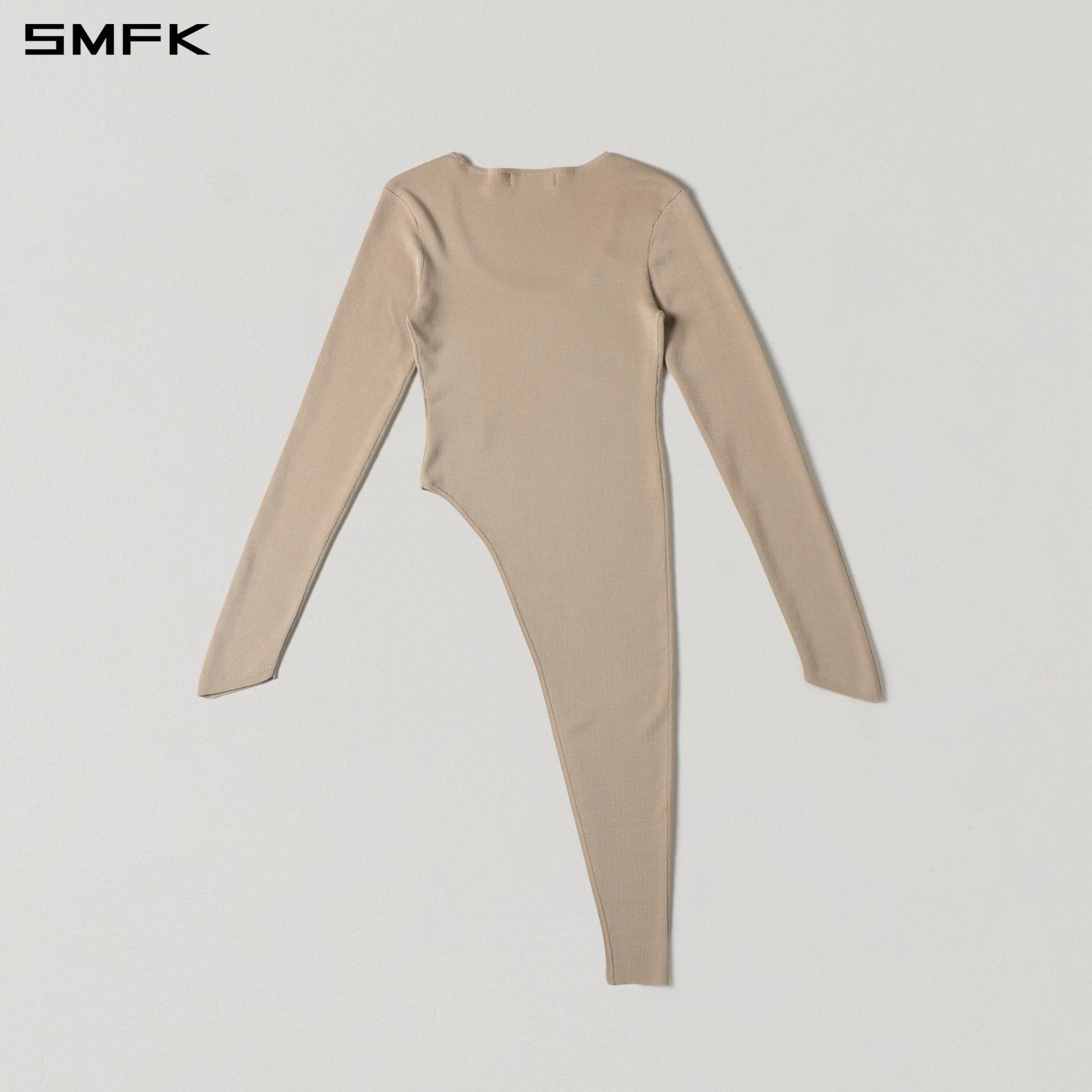 SMFK Slanted-hem Knit Pullover in Skin Tone | MADAX