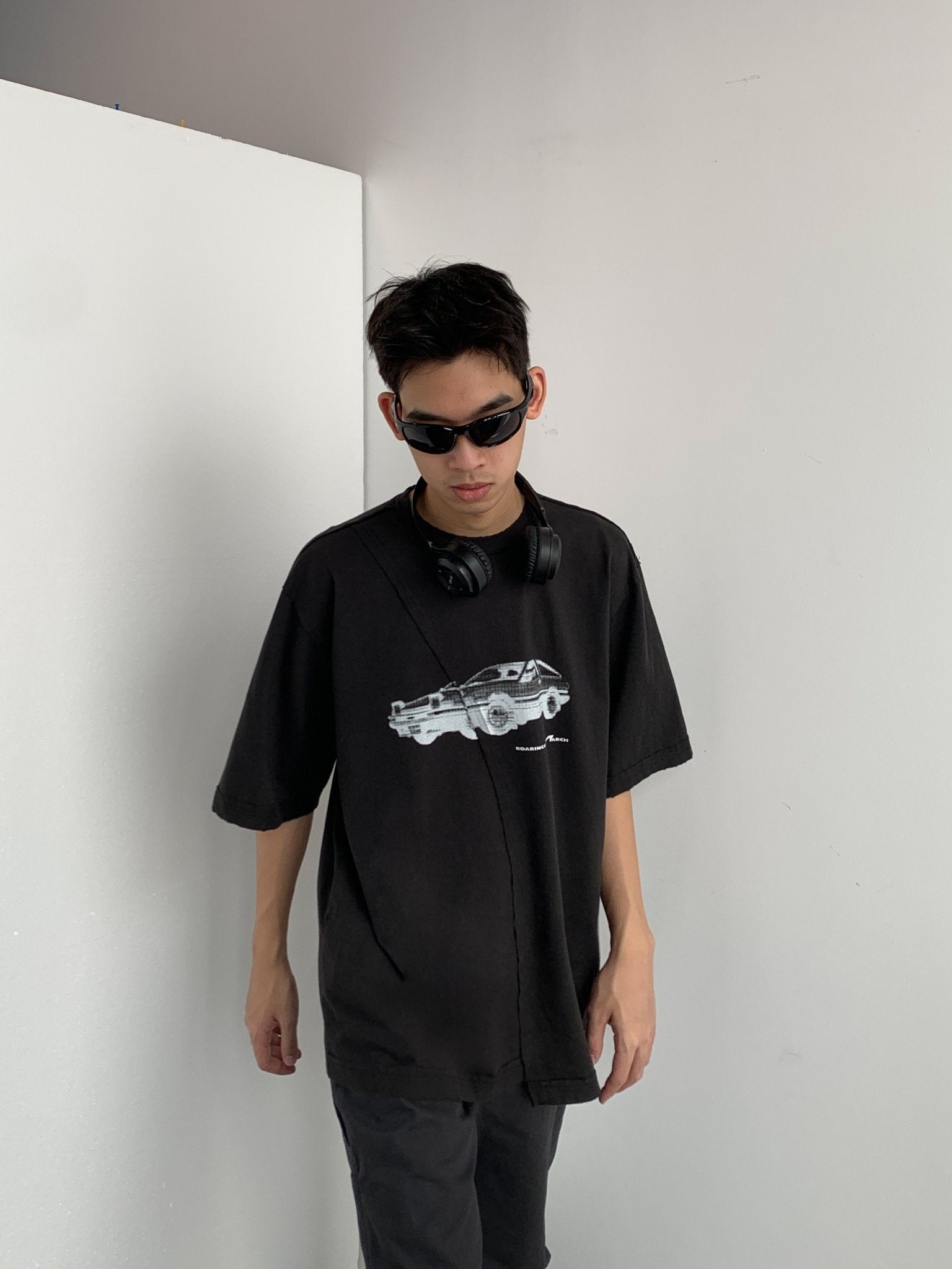 ARCH Slash Cut AE86 Printed T - Shirt Black | MADA IN CHINA