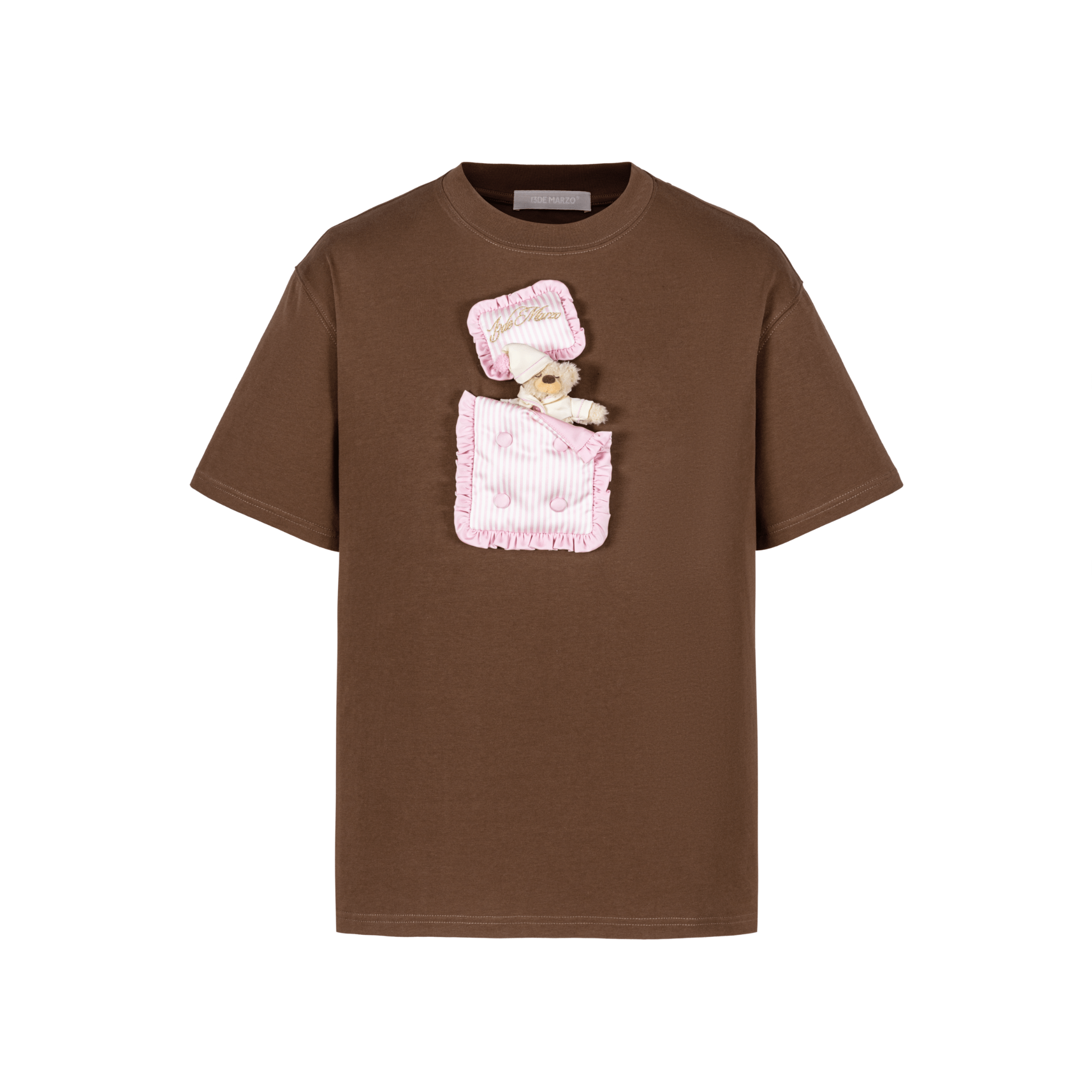 13DE MARZO Sleeping Bear Short Sleeve in Brown | MADAX