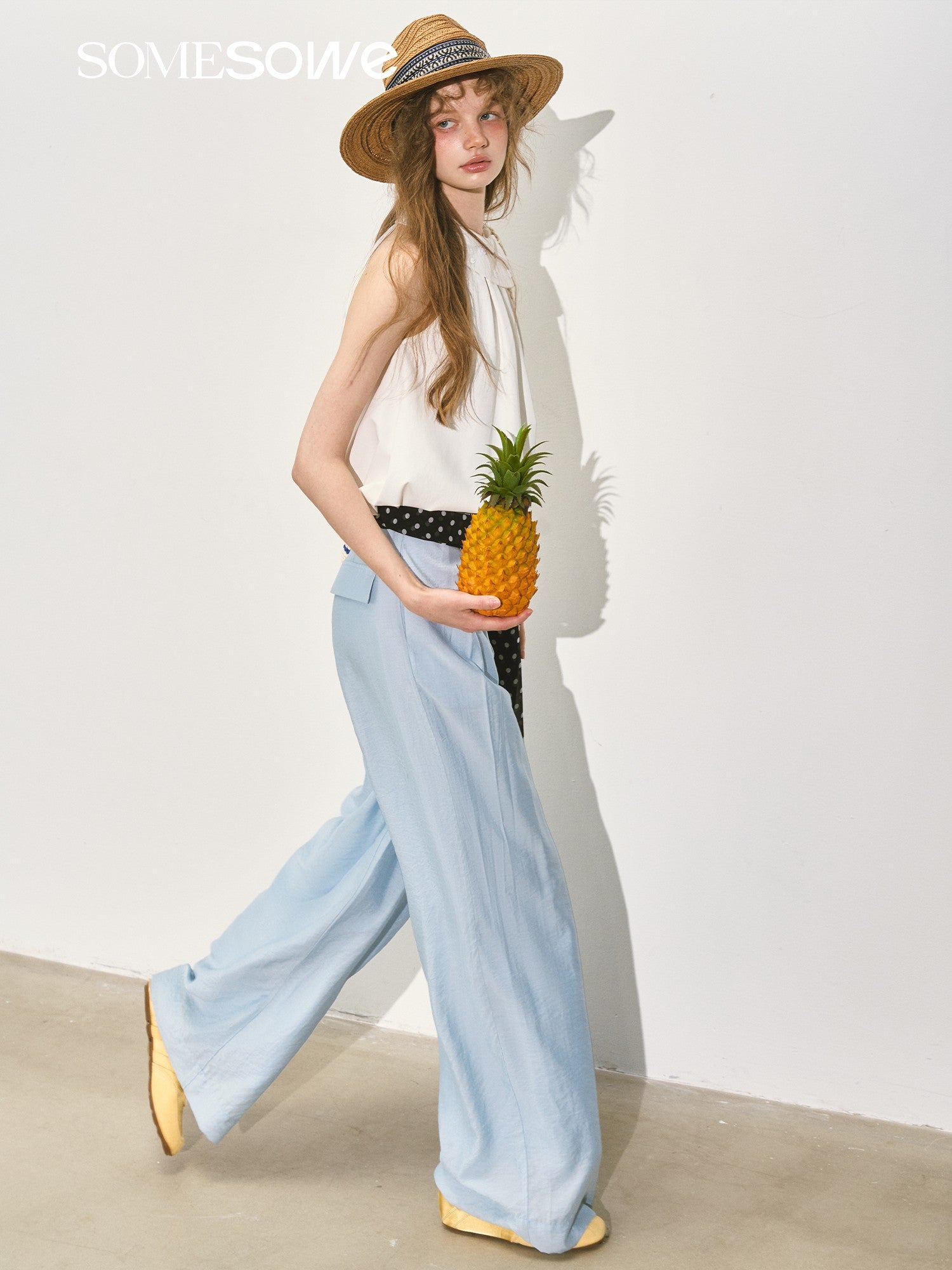 SOMESOWE Sleeveless Halter Top In White | MADAX