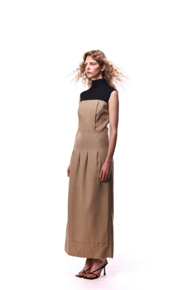 NECESSARY ANANKE Sleeveless Panelled MAXI Dress | MADA IN CHINA