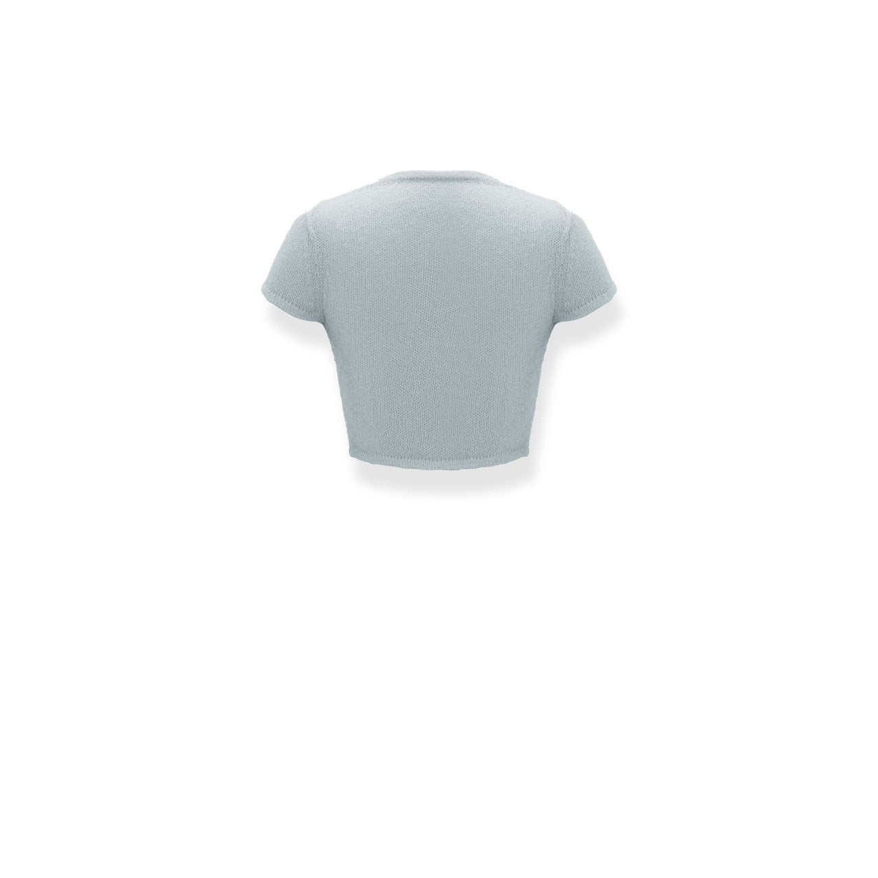 NAWS Slightly Sheer Slim Knit Short Tee Blue | MADA IN CHINA