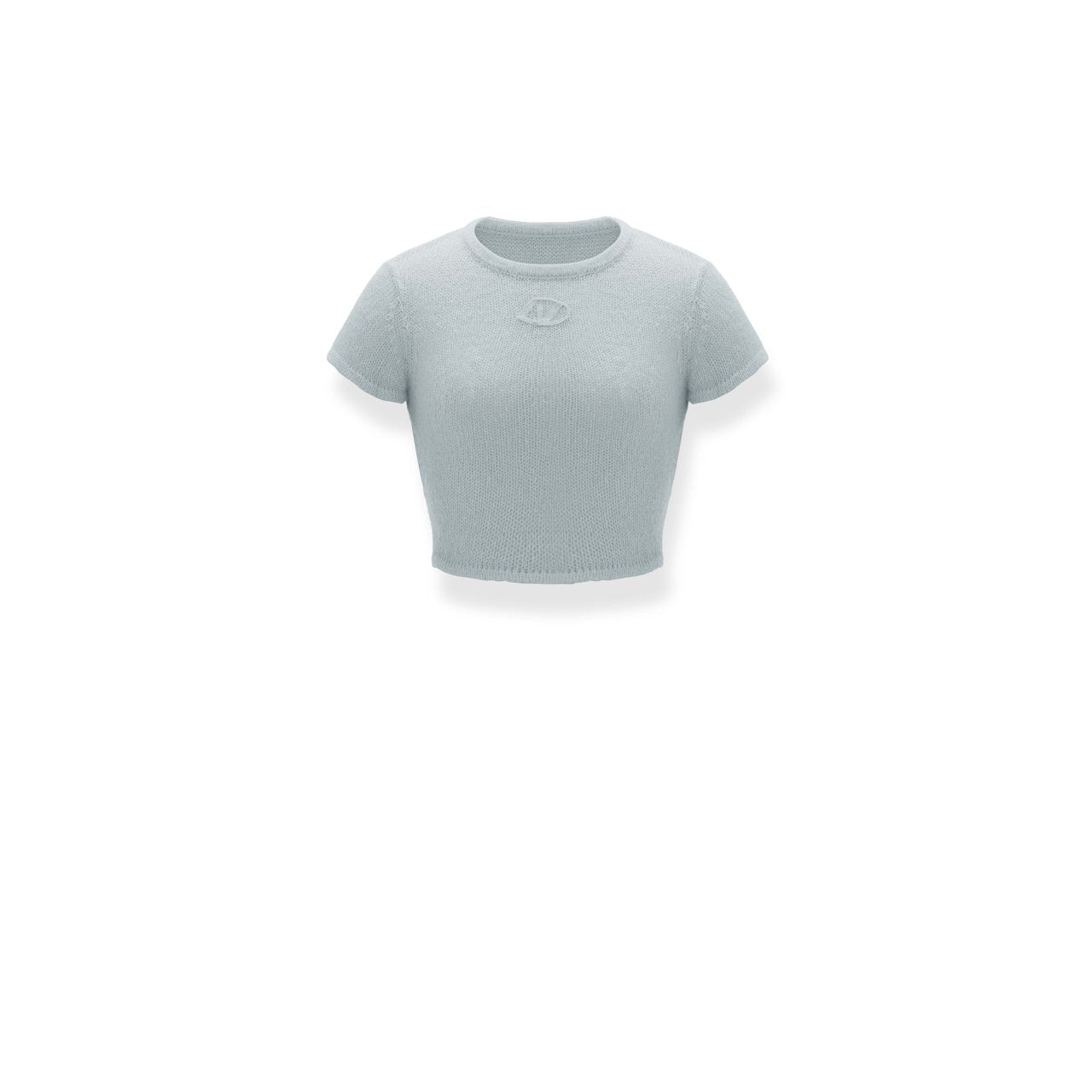 NAWS Slightly Sheer Slim Knit Short Tee Blue | MADA IN CHINA