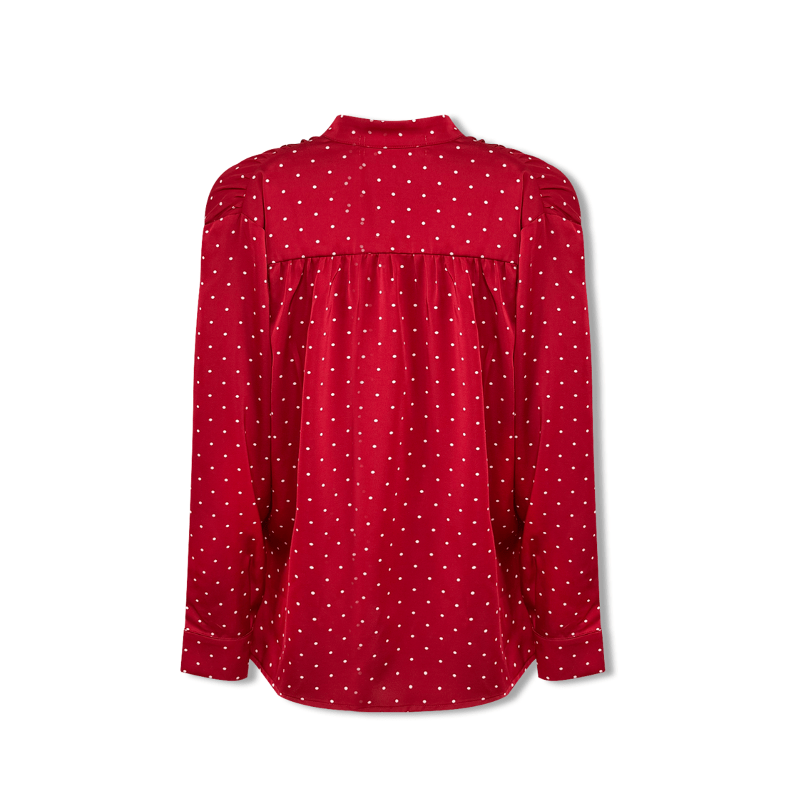 AIMME SPARROW Small Polka Dot V - Neck Shirt In Red | MADAX
