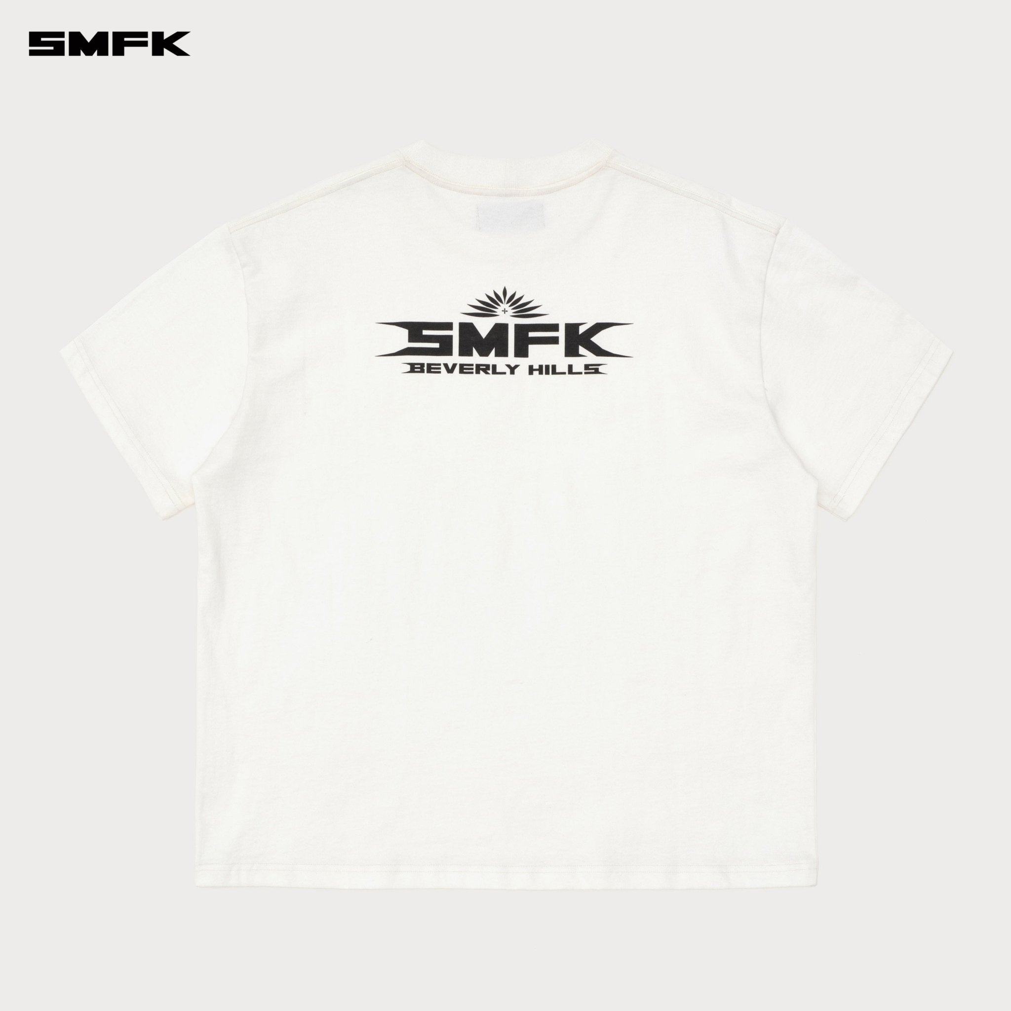 SMFK SMFK Beverly Hills Club Oversized Tee In White | MADAX