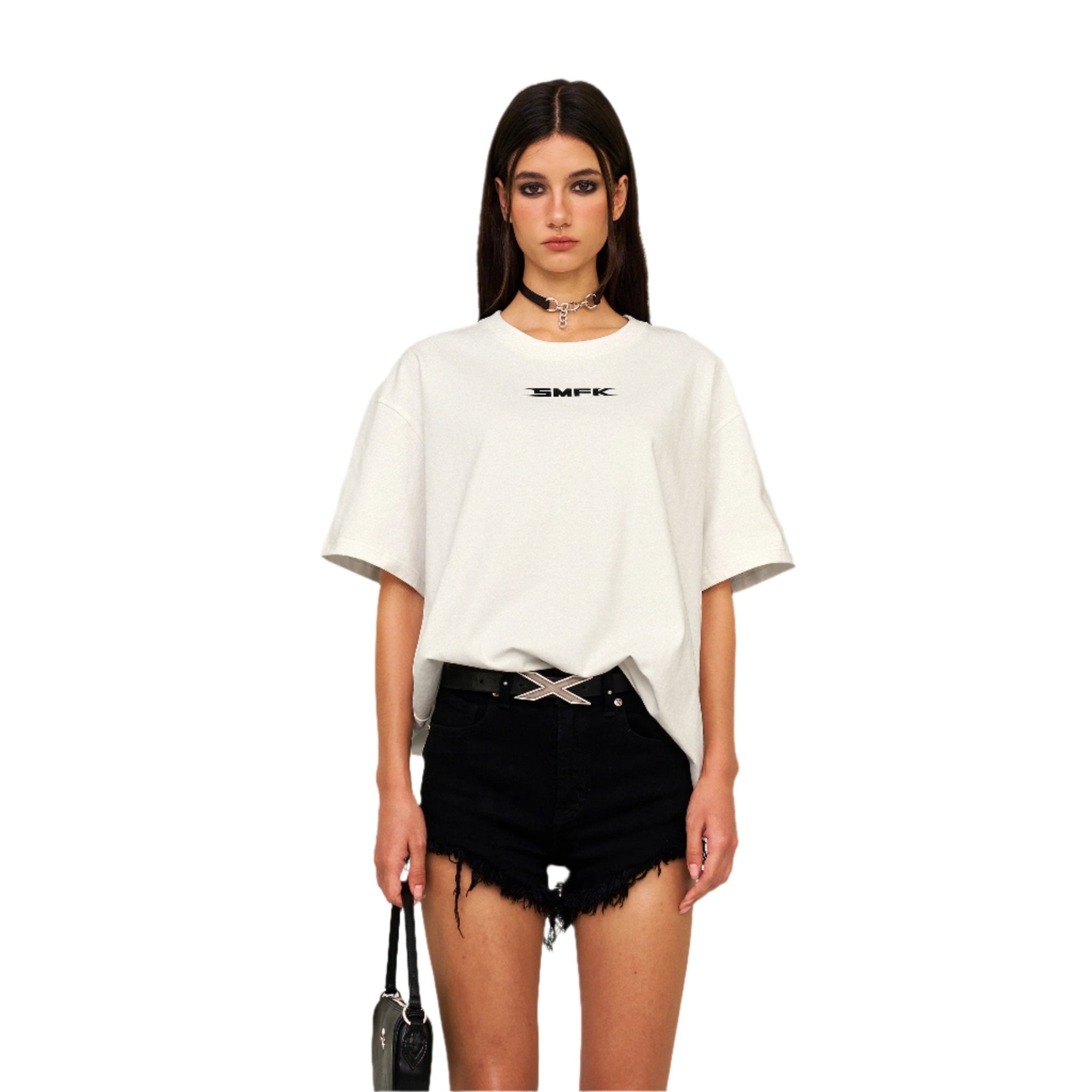 SMFK SMFK Beverly Hills Club Oversized Tee In White | MADAX