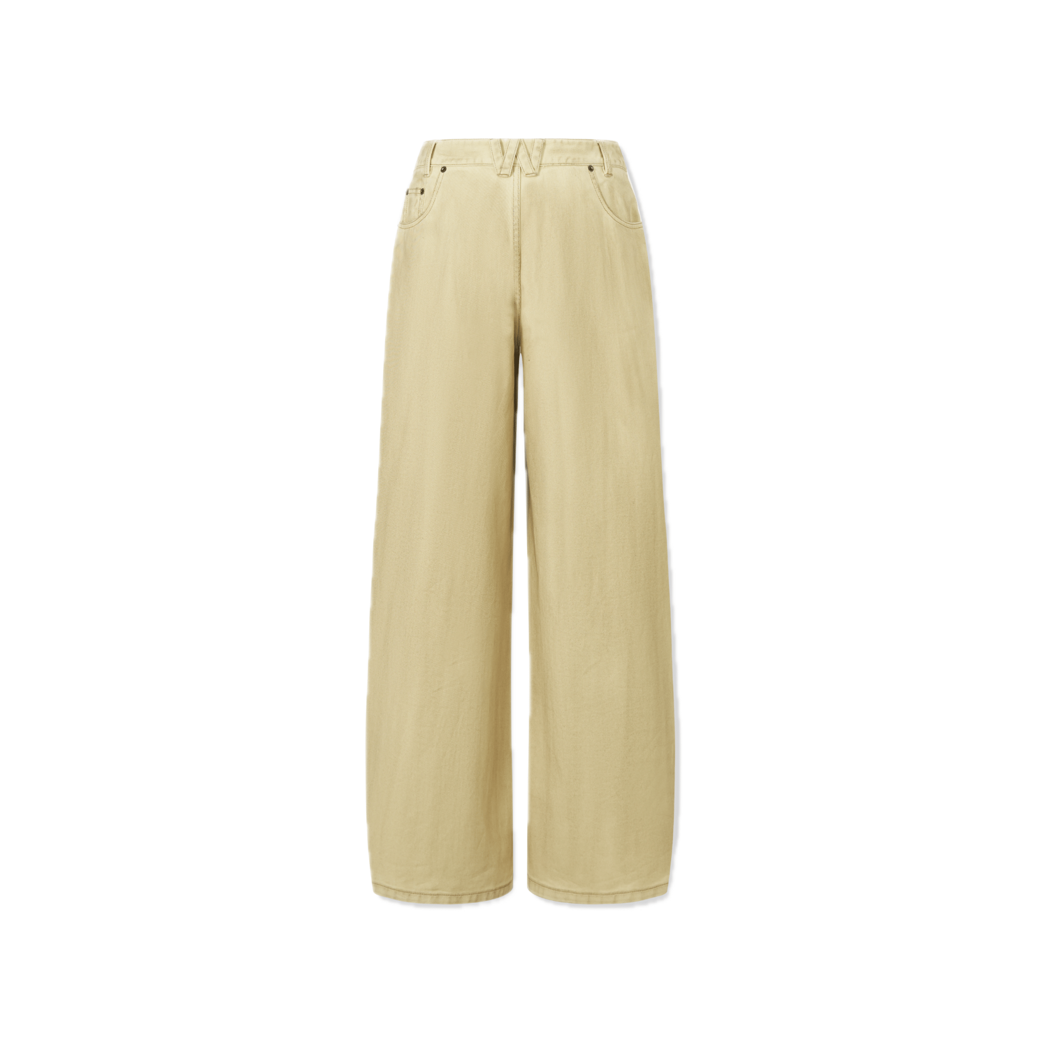 NAWS Smoked Denim Straight Pants in Cheese Yellow | MADAX
