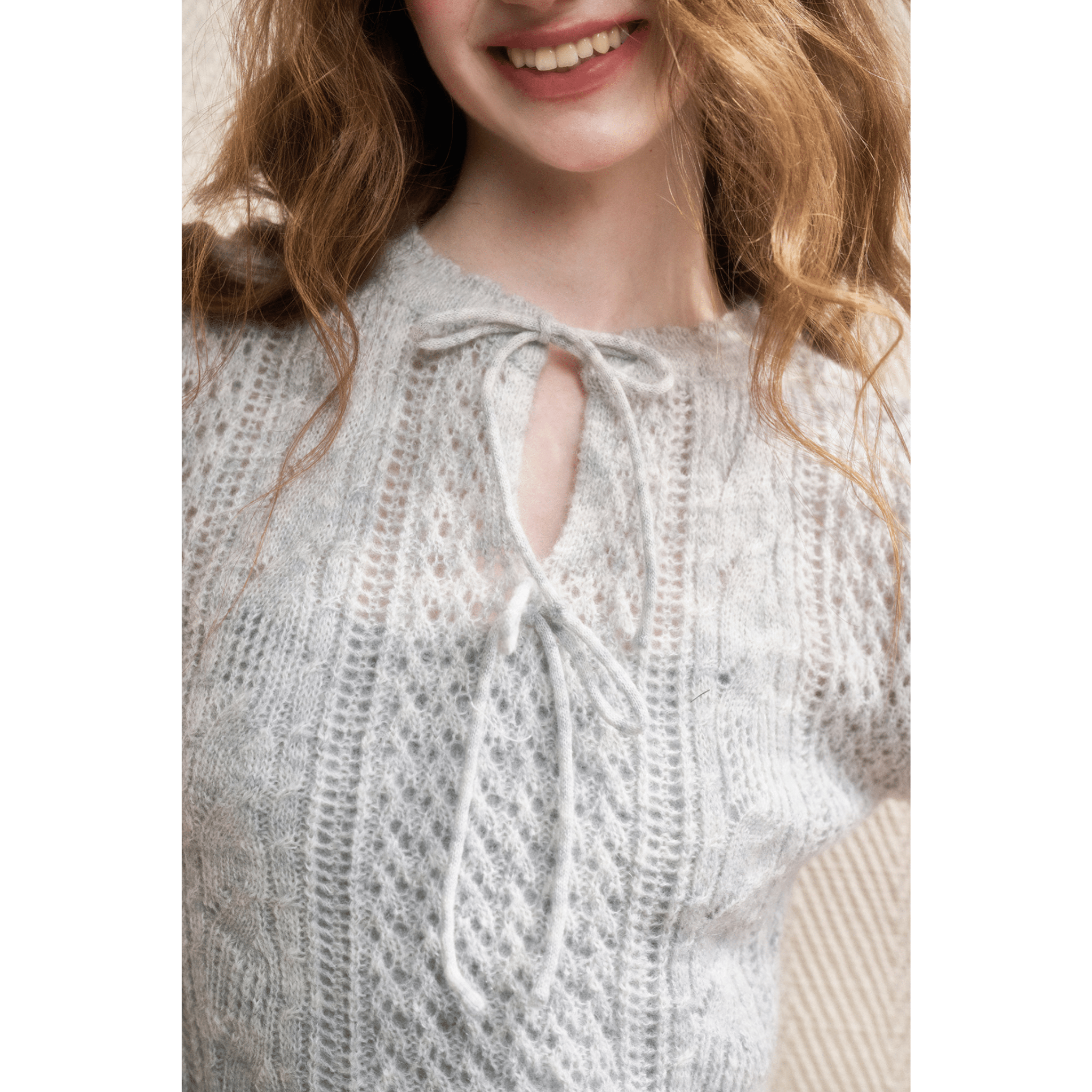 Group of Universe Soft Kitten - Sweater in Light Gray | MADAX
