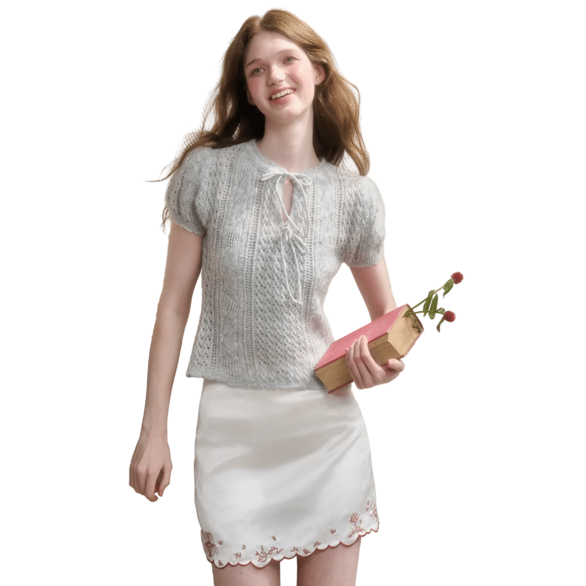 Group of Universe Soft Kitten - Sweater in Light Gray | MADAX