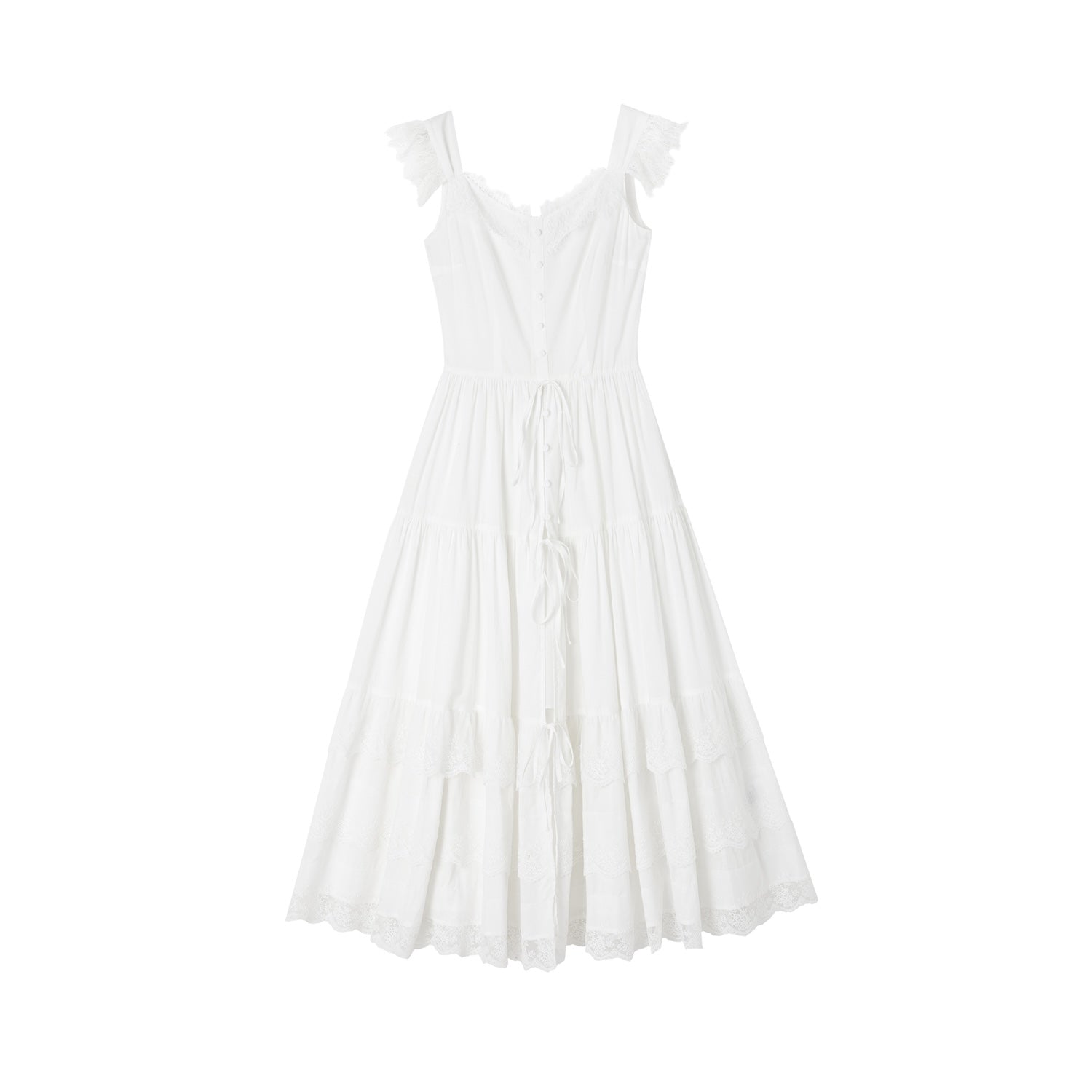 SOMESOWE South France Holiday Dress In White | MADAX