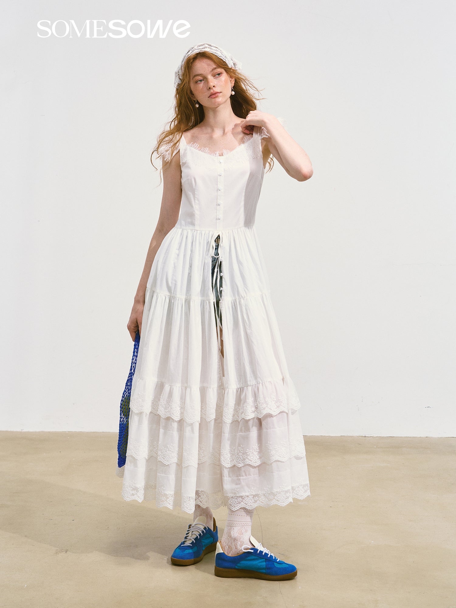 SOMESOWE South France Holiday Dress In White | MADAX