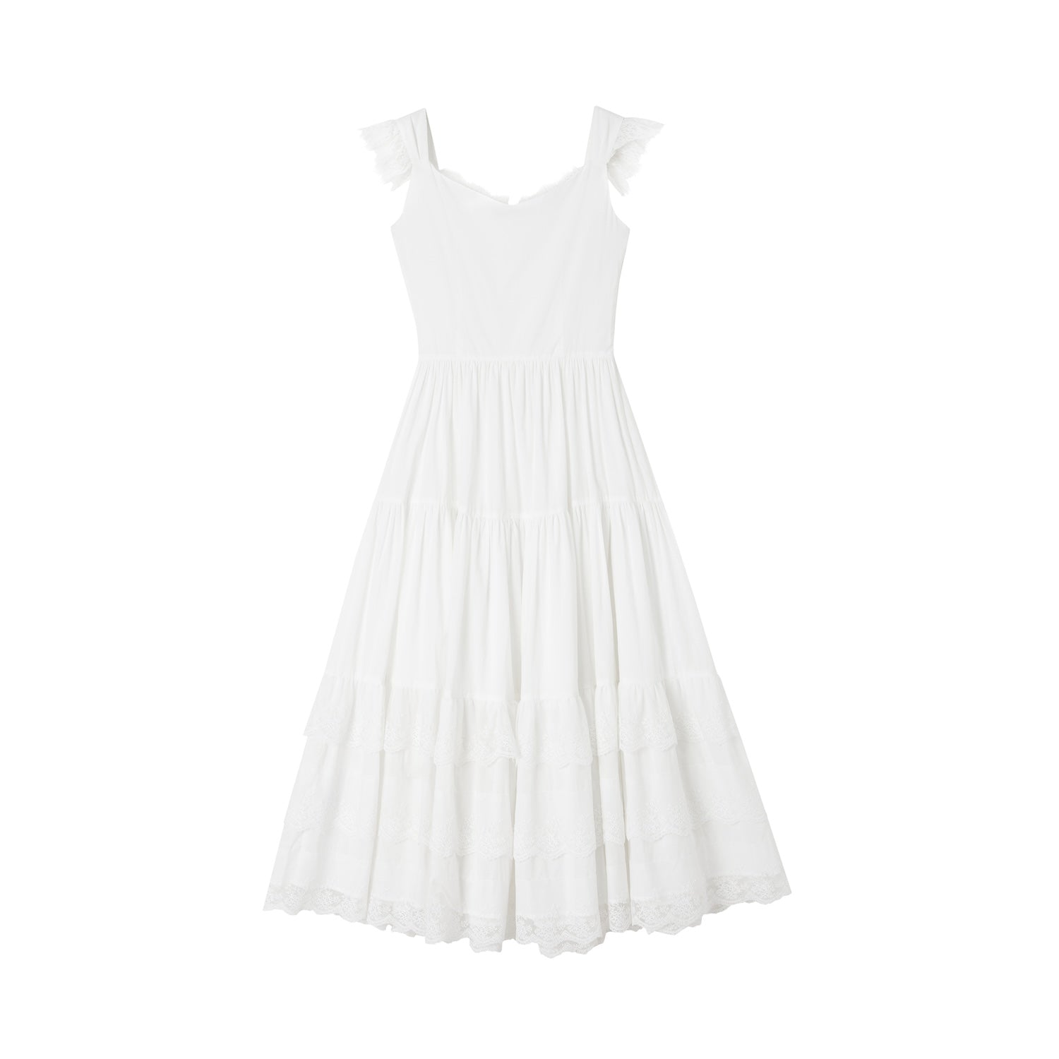 SOMESOWE South France Holiday Dress In White | MADAX