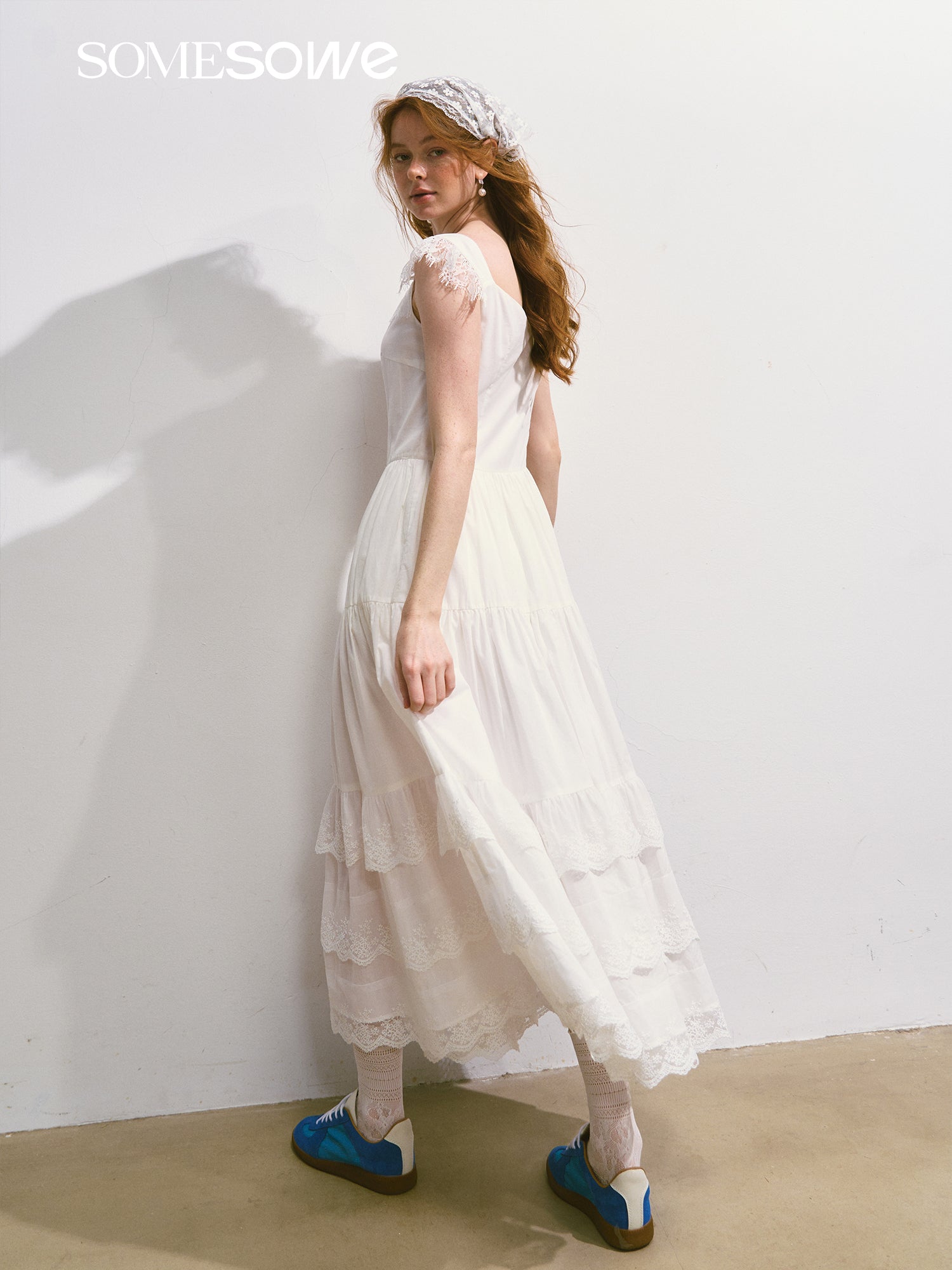 SOMESOWE South France Holiday Dress In White | MADAX