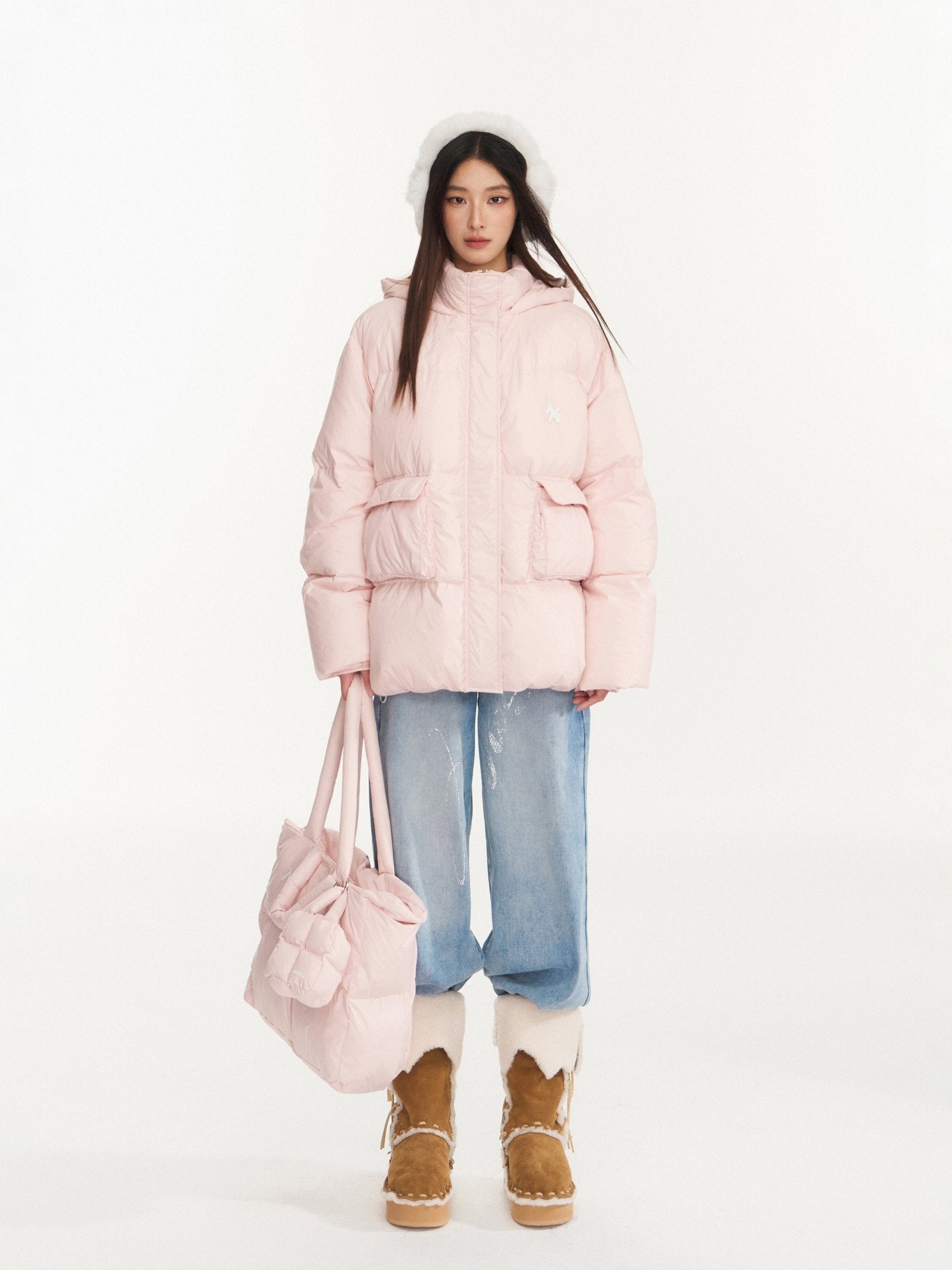 Space Down Jacket In Pink | MADAX