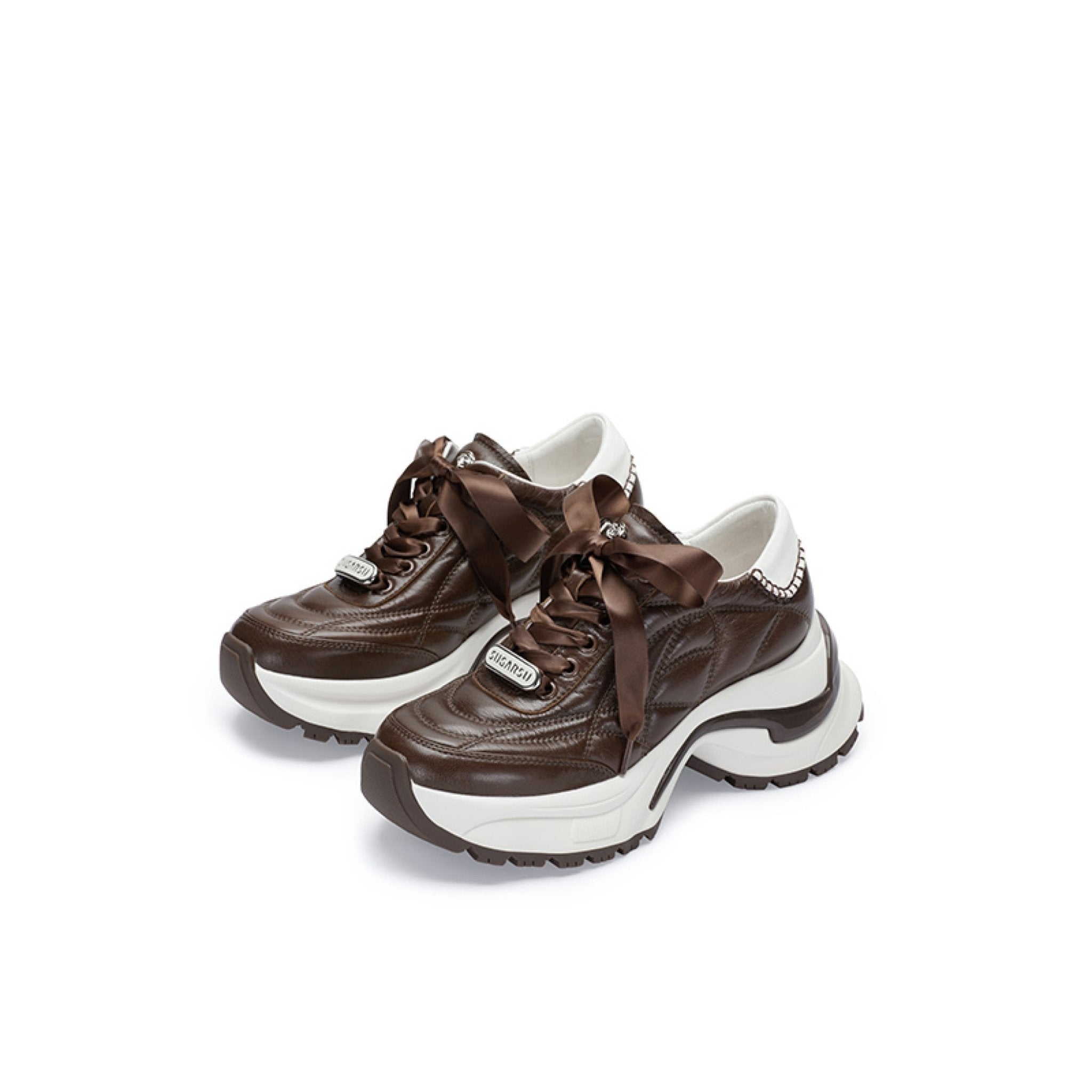 Sugar Su Sports Style De Training Thick Sole Shoes Brown | MADAX