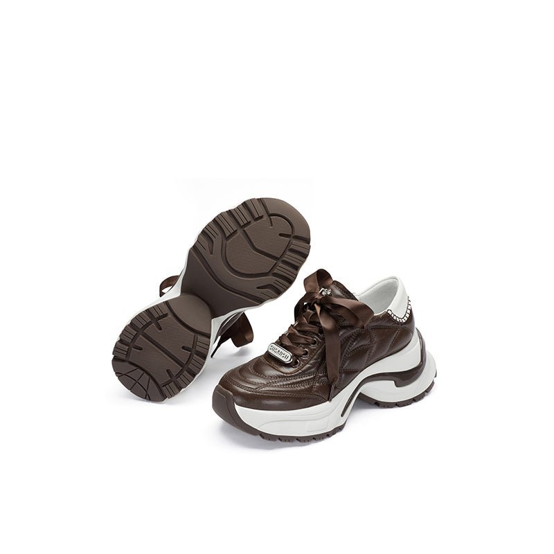 Sugar Su Sports Style De Training Thick Sole Shoes Brown | MADAX