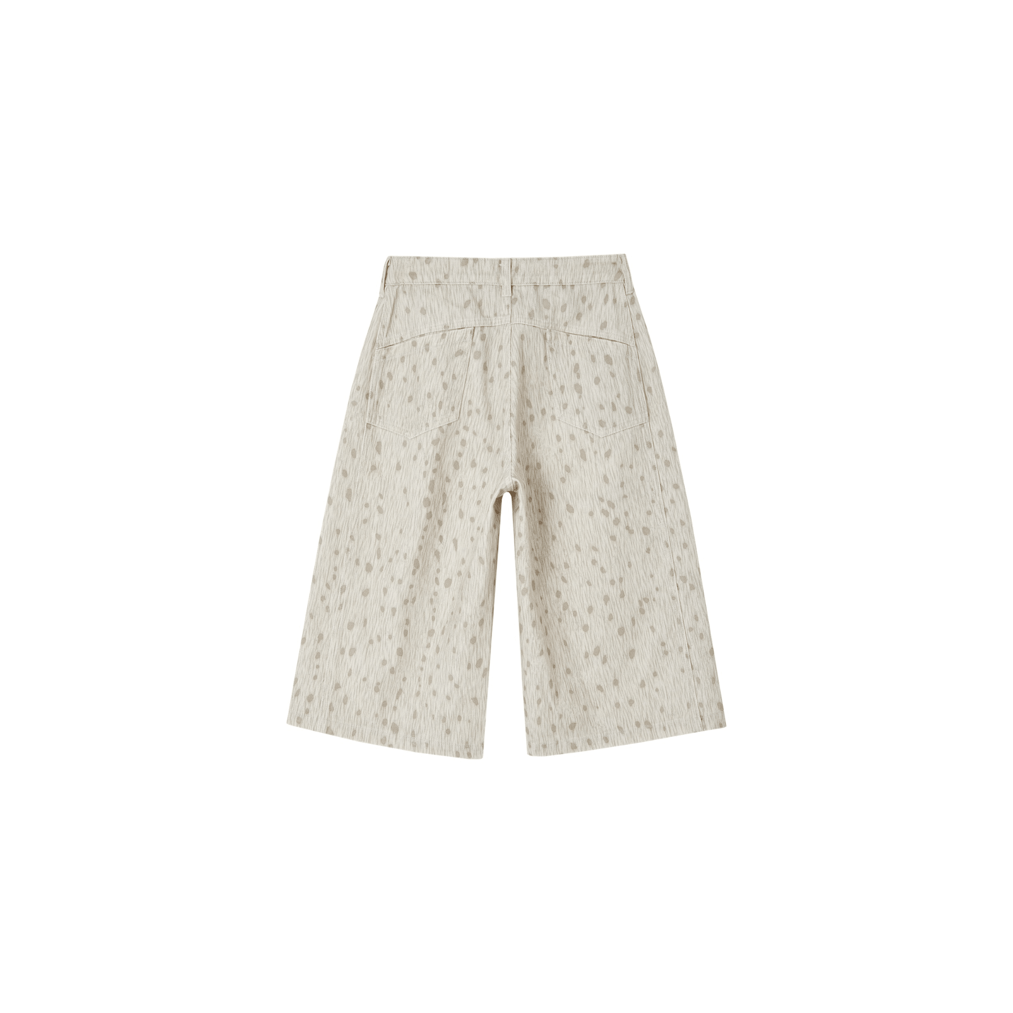 SOMESOWE Spotted Deer Denim Shorts in Off - white | MADAX
