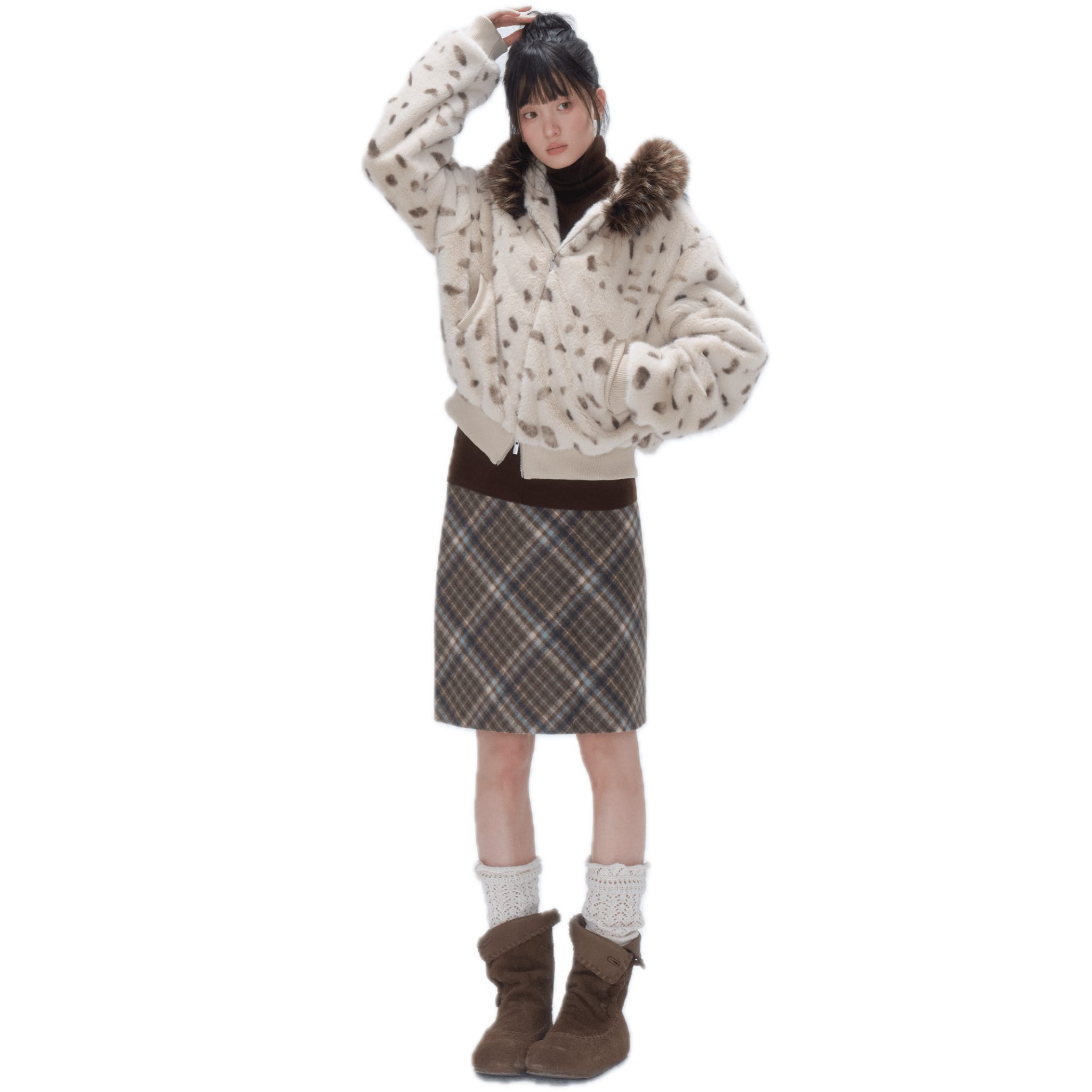 CHAOSCHAOS Spotted Plush Hoodie | MADAX