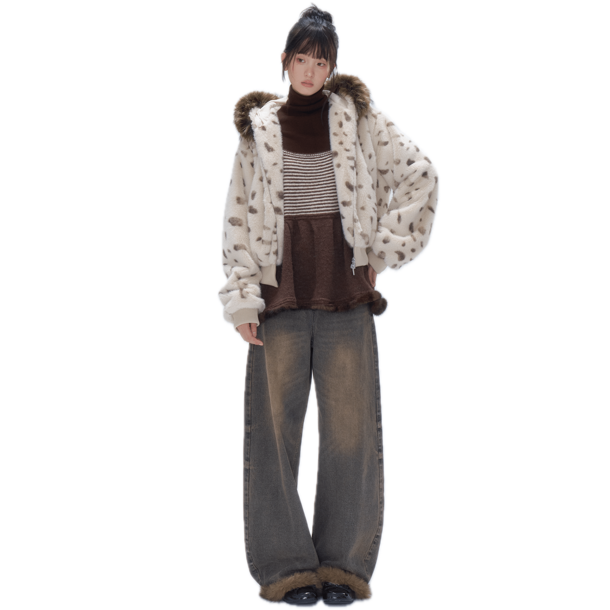 CHAOSCHAOS Spotted Plush Hoodie | MADAX