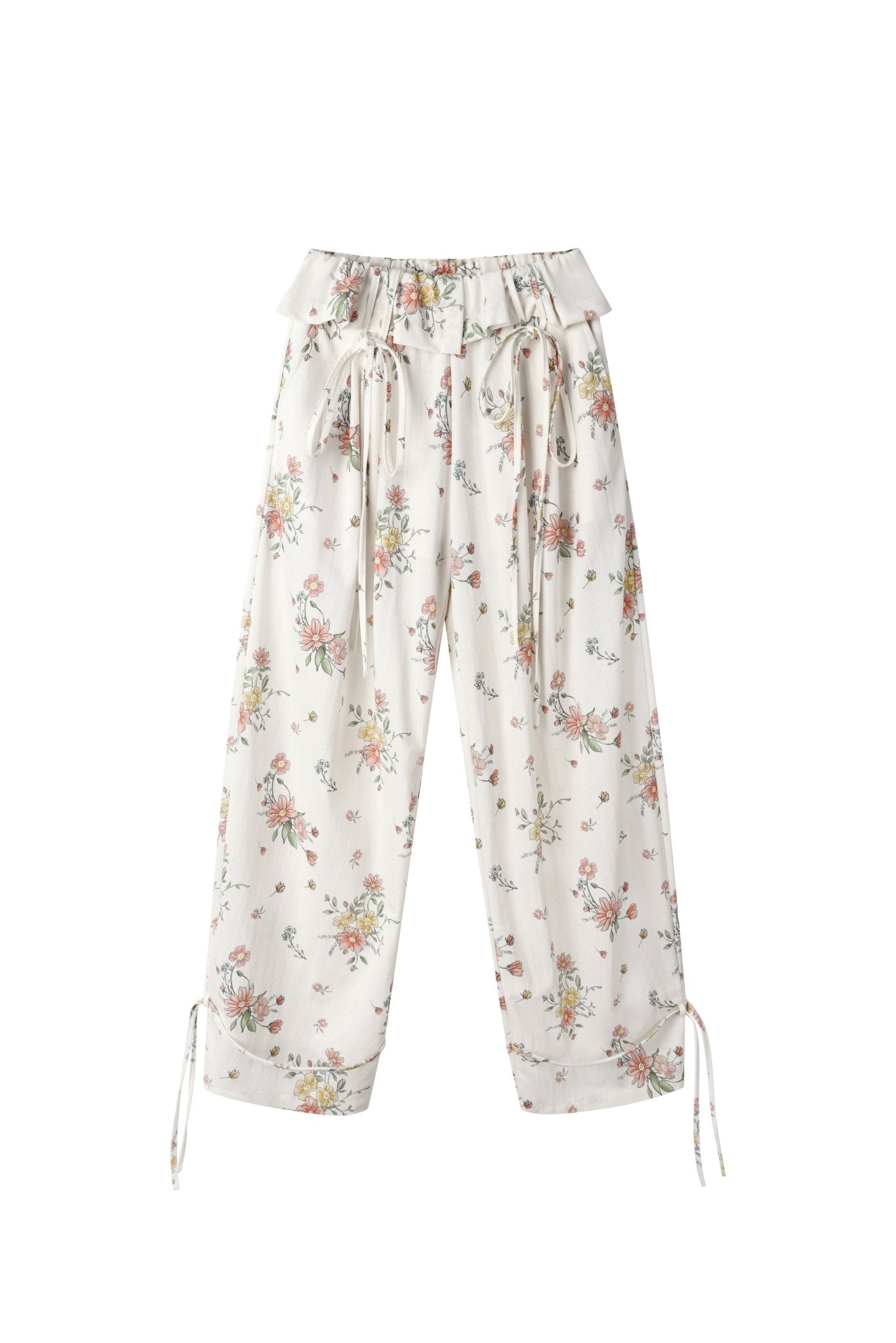 Alexia Sandra Spring Floral Ruffled Wide - Leg Pants In Multicolor | MADAX