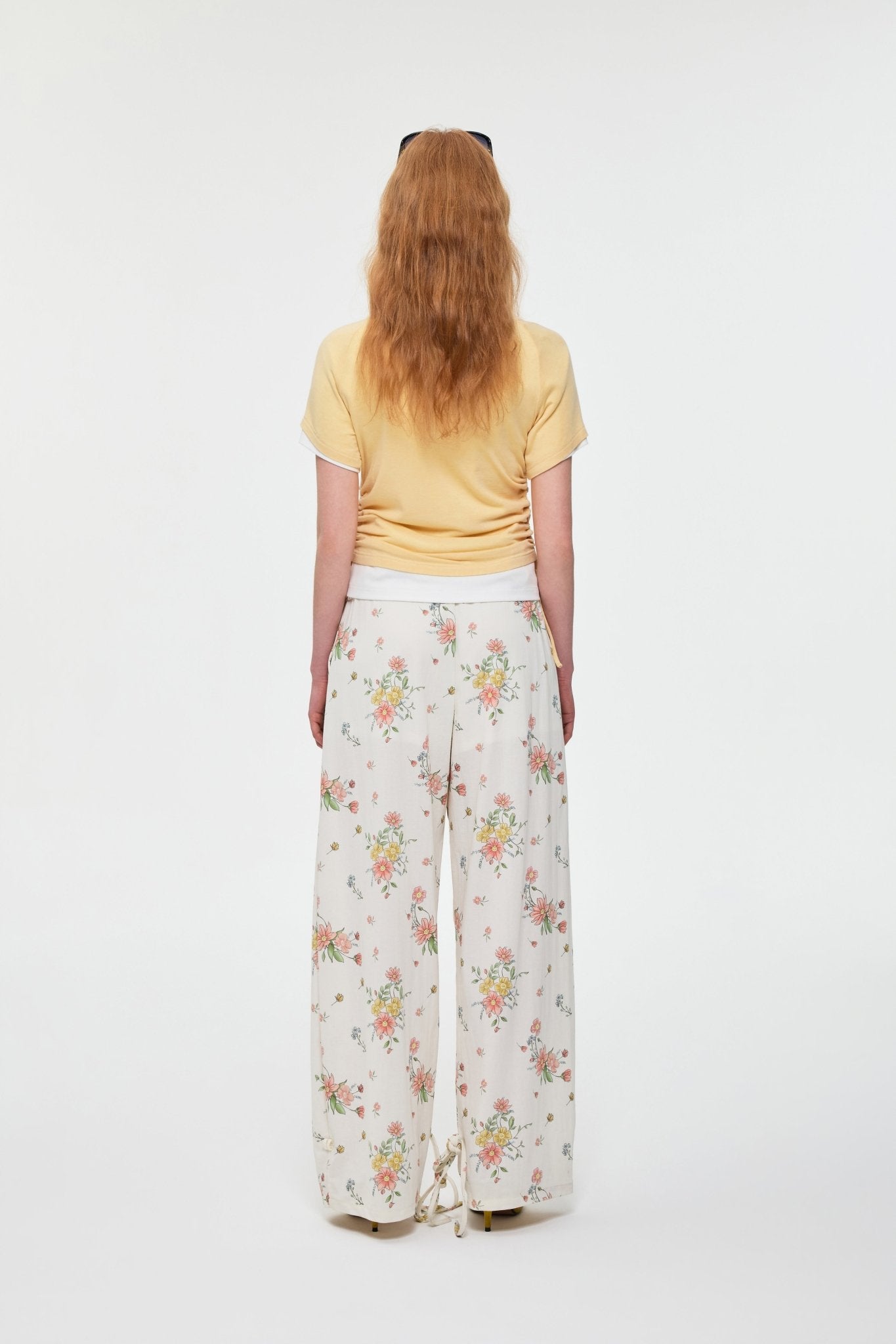 Alexia Sandra Spring Floral Ruffled Wide - Leg Pants In Multicolor | MADAX