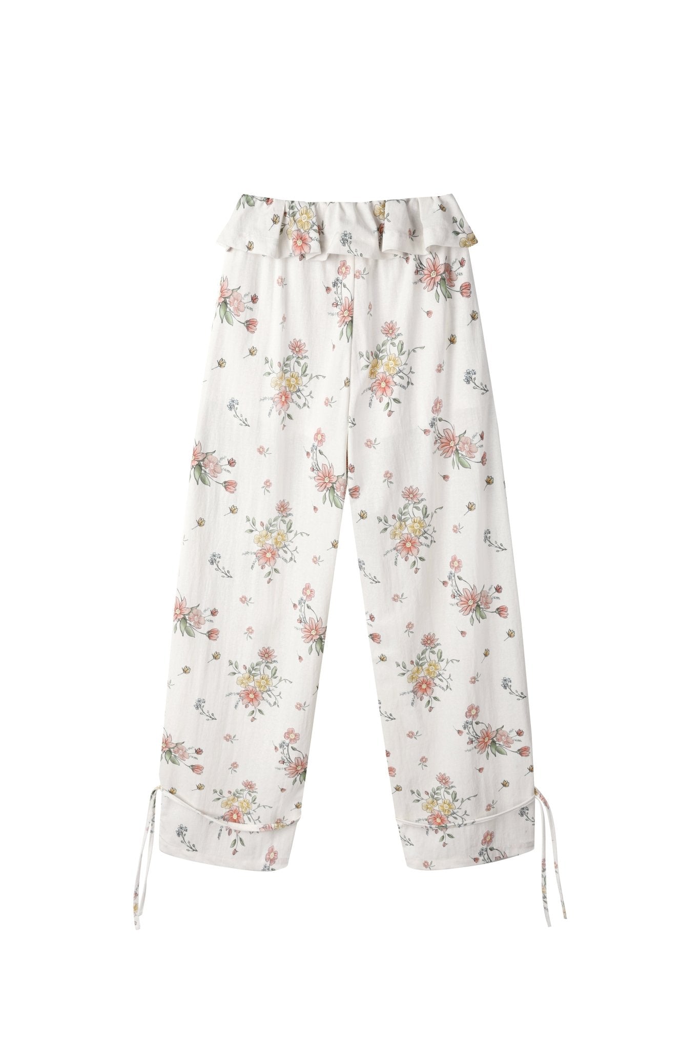 Alexia Sandra Spring Floral Ruffled Wide - Leg Pants In Multicolor | MADAX