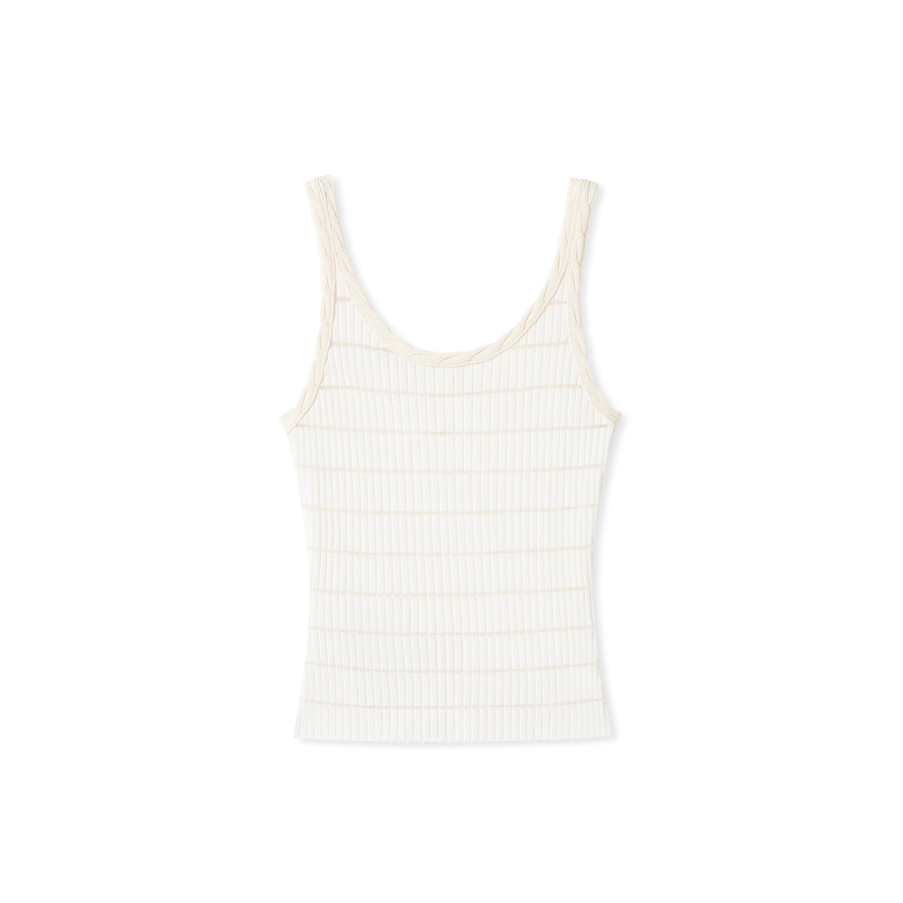 Sheer Ghost Knit Vest in White