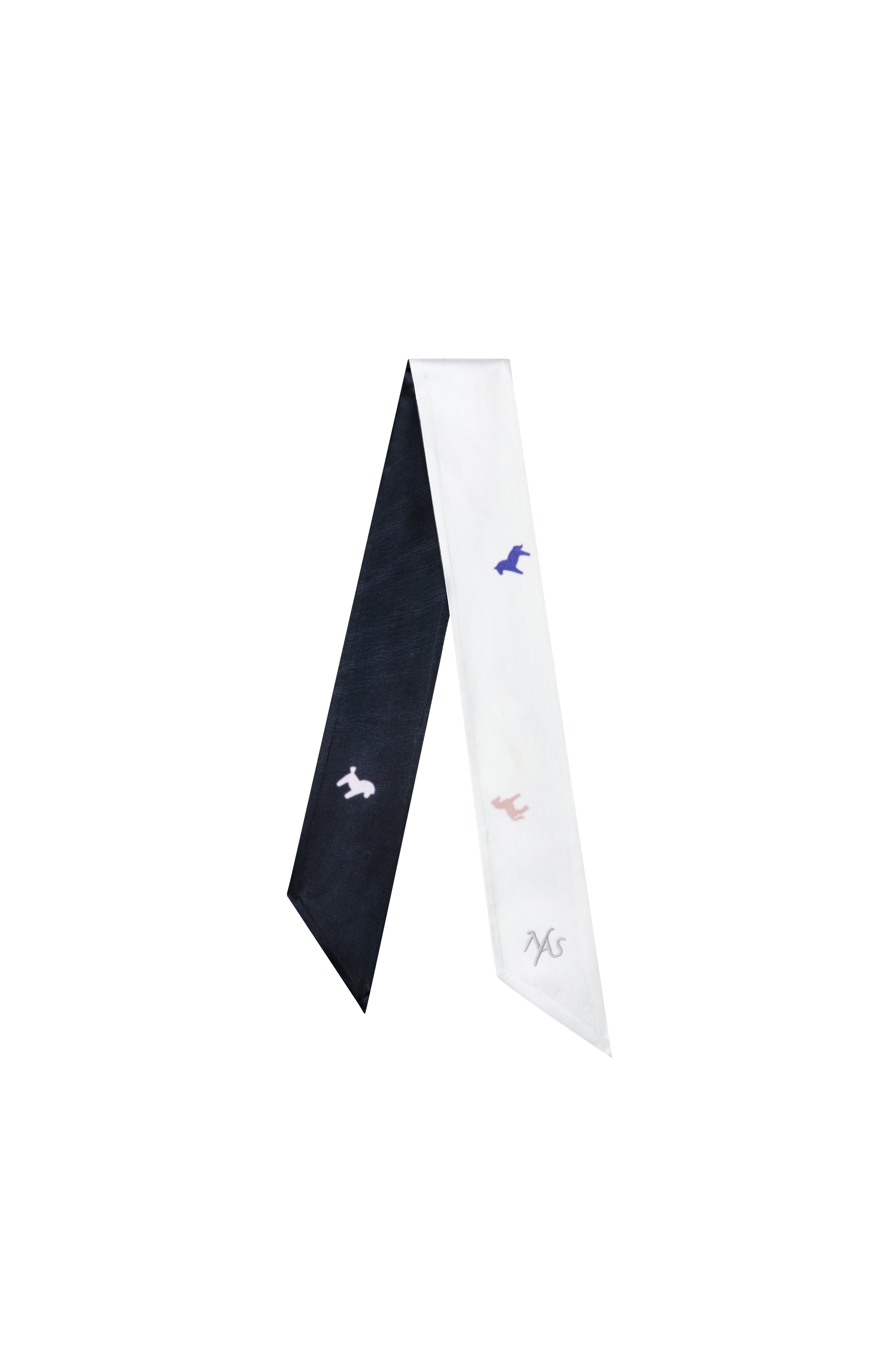 Pony All-over Print Silk Scarf in Black & White