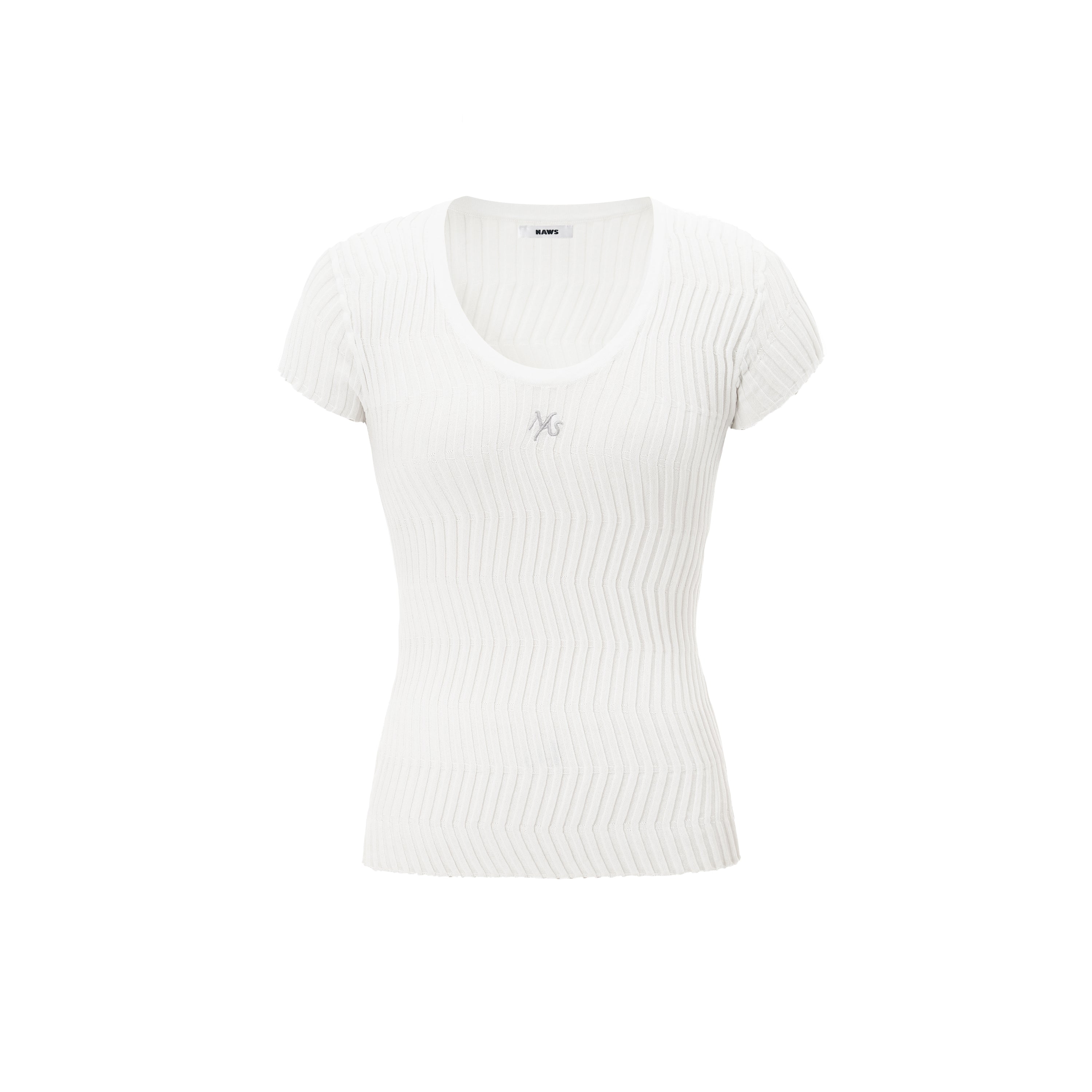 Bailey Knitted Tee in White