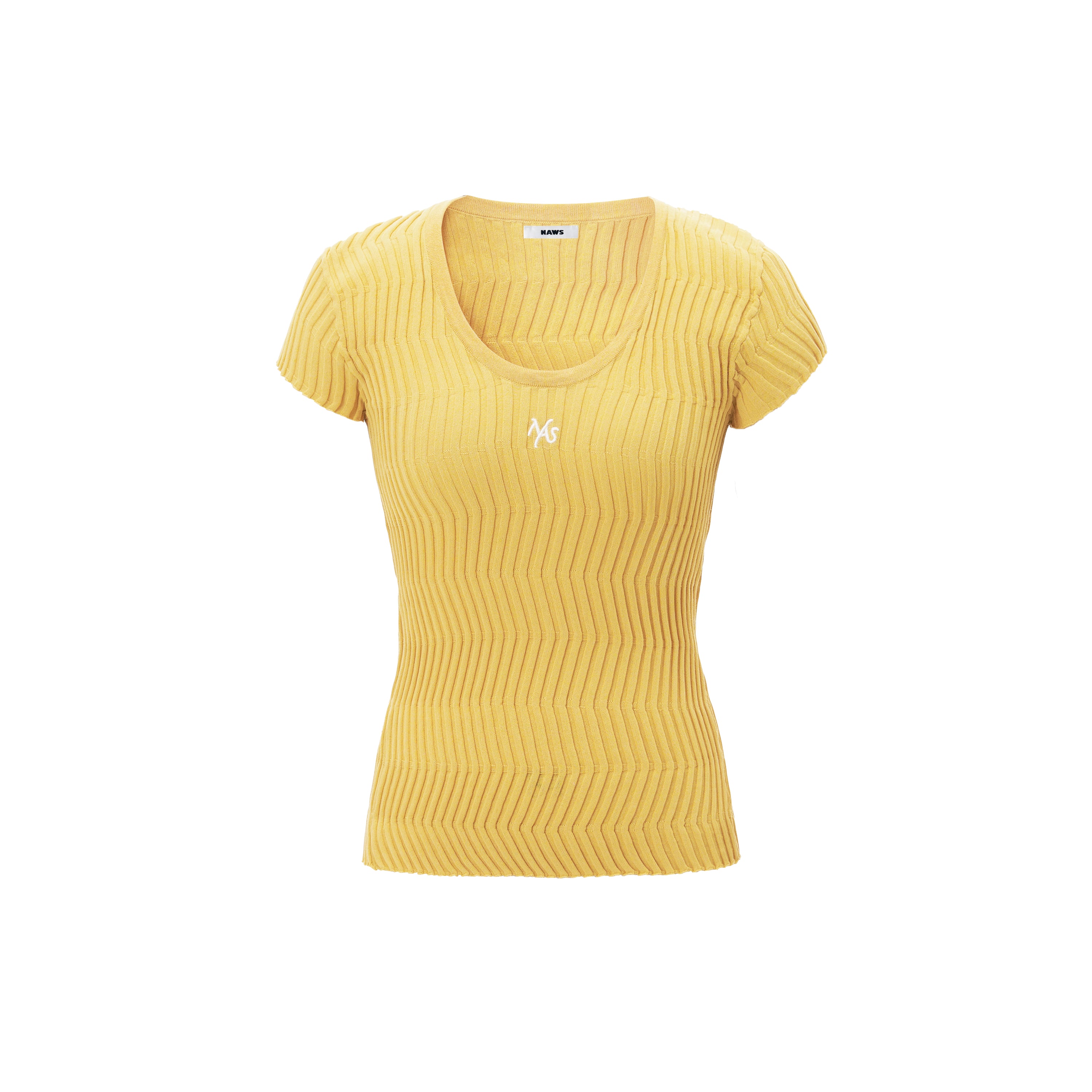 Bailey Knitted Tee in Yellow