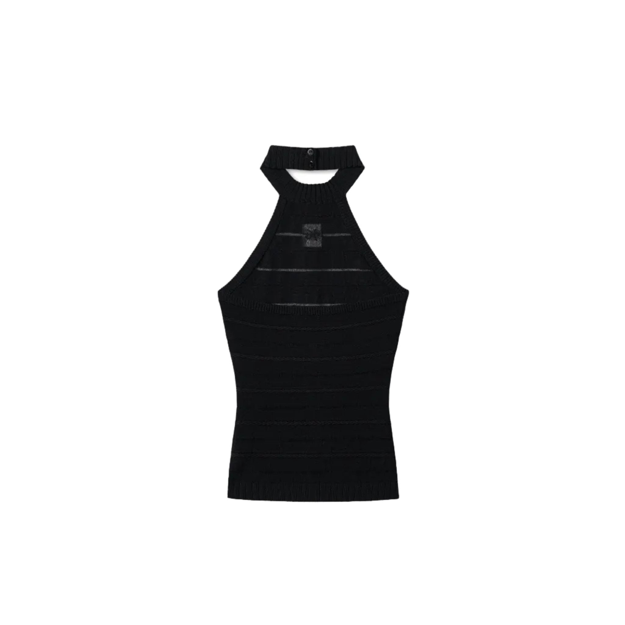 NAWS Stamp & Goblet Halter Top in Black | MADAX