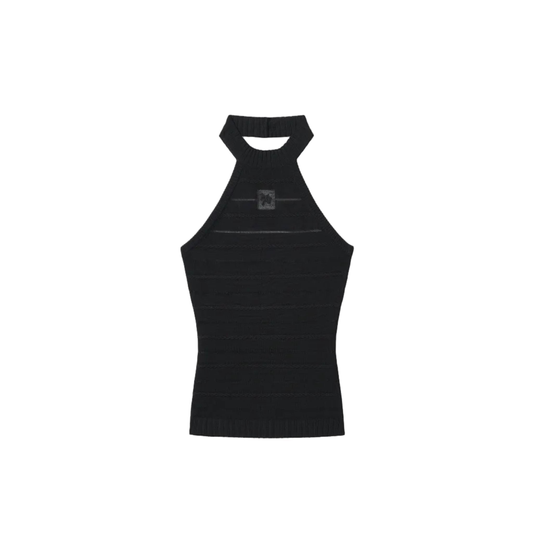 NAWS Stamp & Goblet Halter Top in Black | MADAX